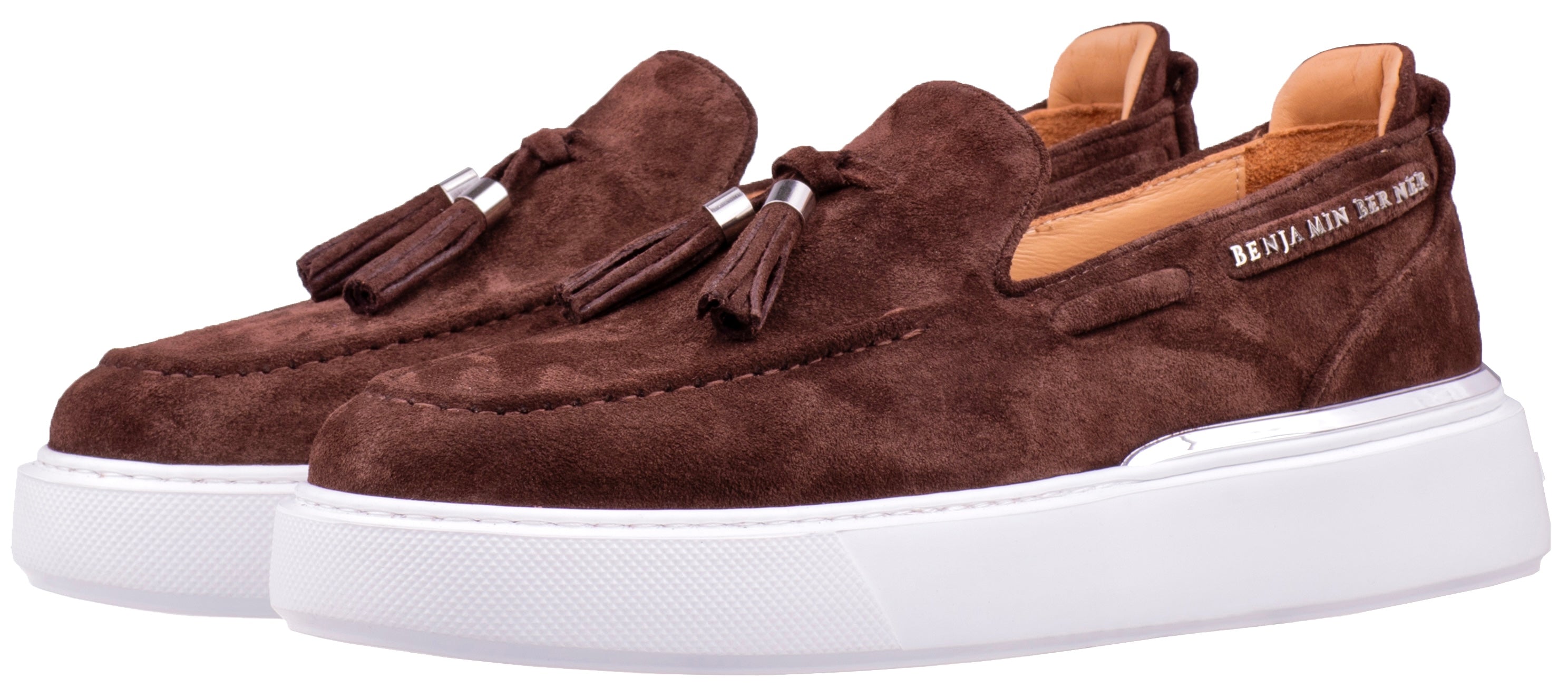 BNJ ORION BROWN SUEDE TASSEL LOAFER