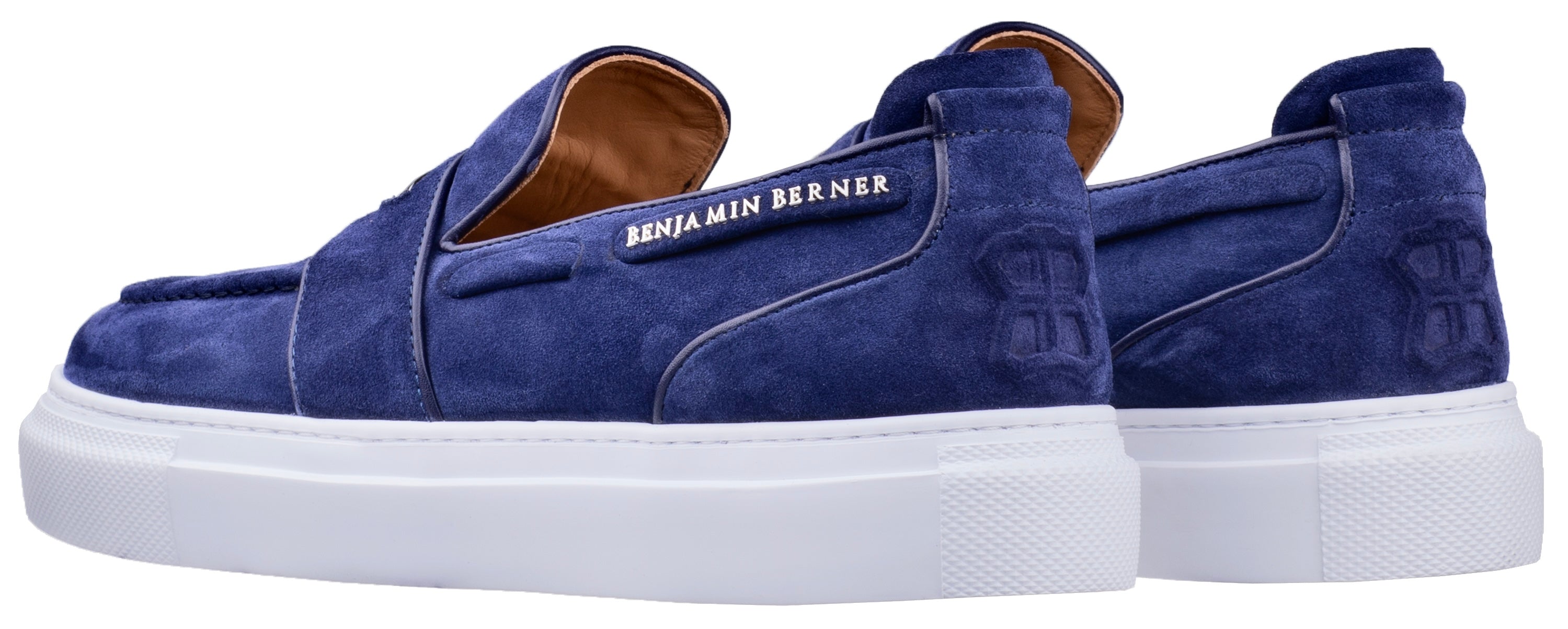 BNJ ENZO NAVY BLUE SUEDE PENNY LOAFER