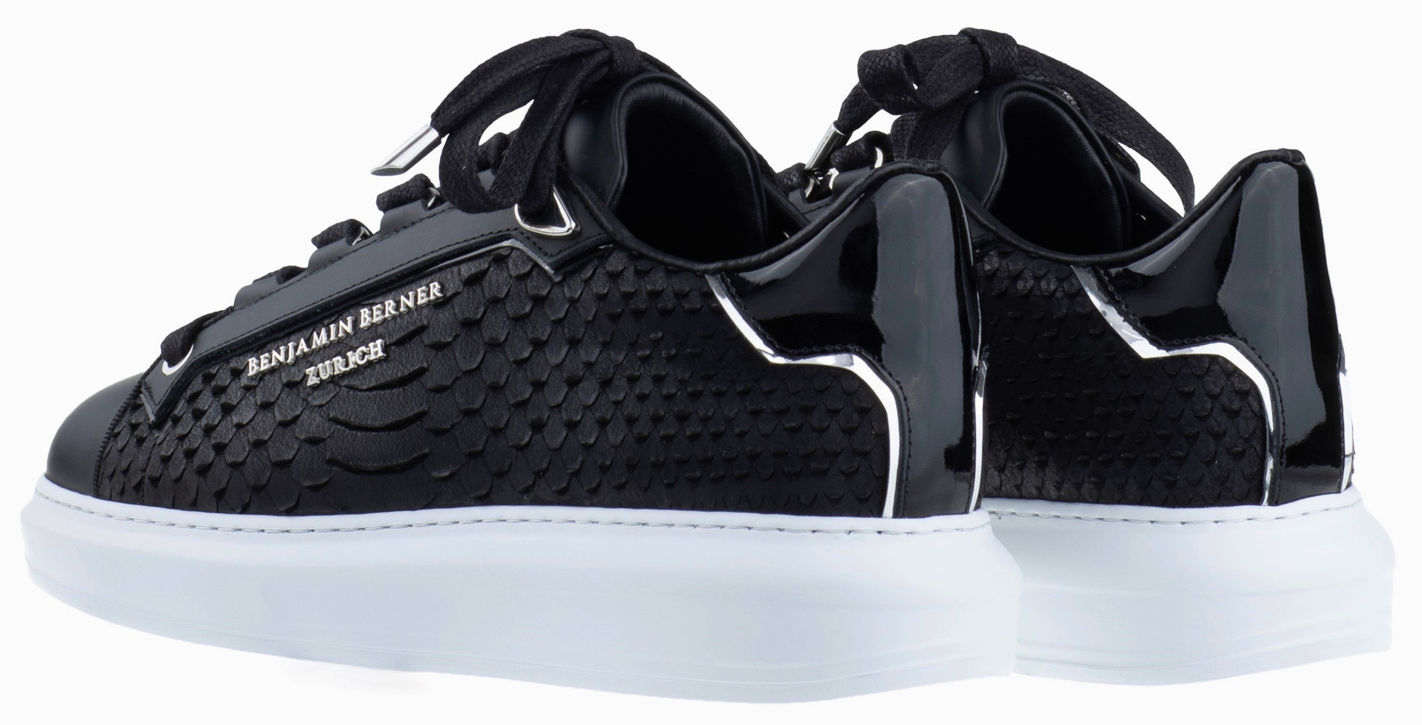 BNJ WOMEN'S ACHILLE BLACK PYTHON CUT