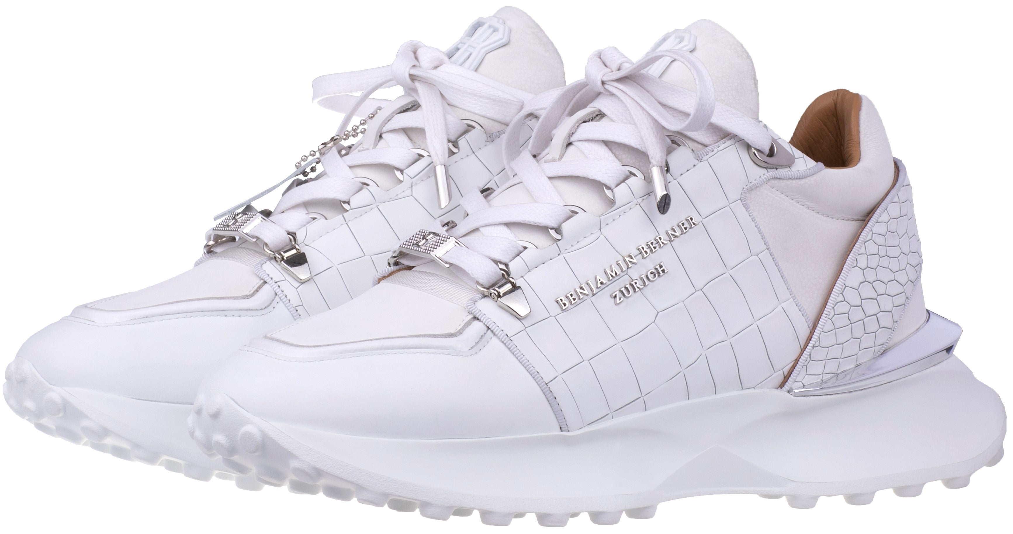 BNJ AGON WHITE CROCODILE EFFECT-NAPPA