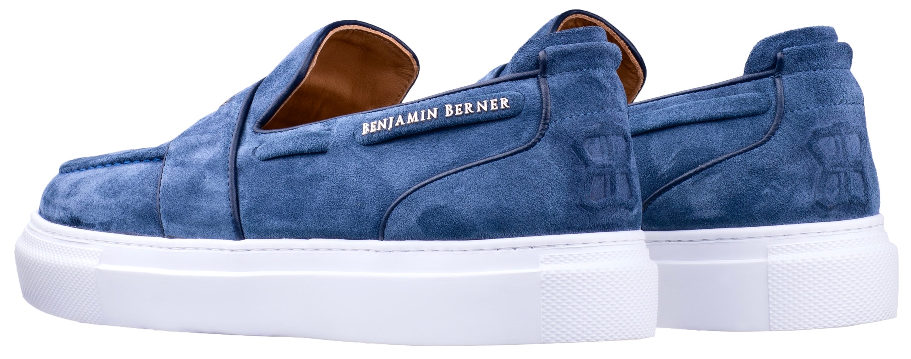 BNJ ENZO INDIGO BLUE SUEDE PENNY LOAFER