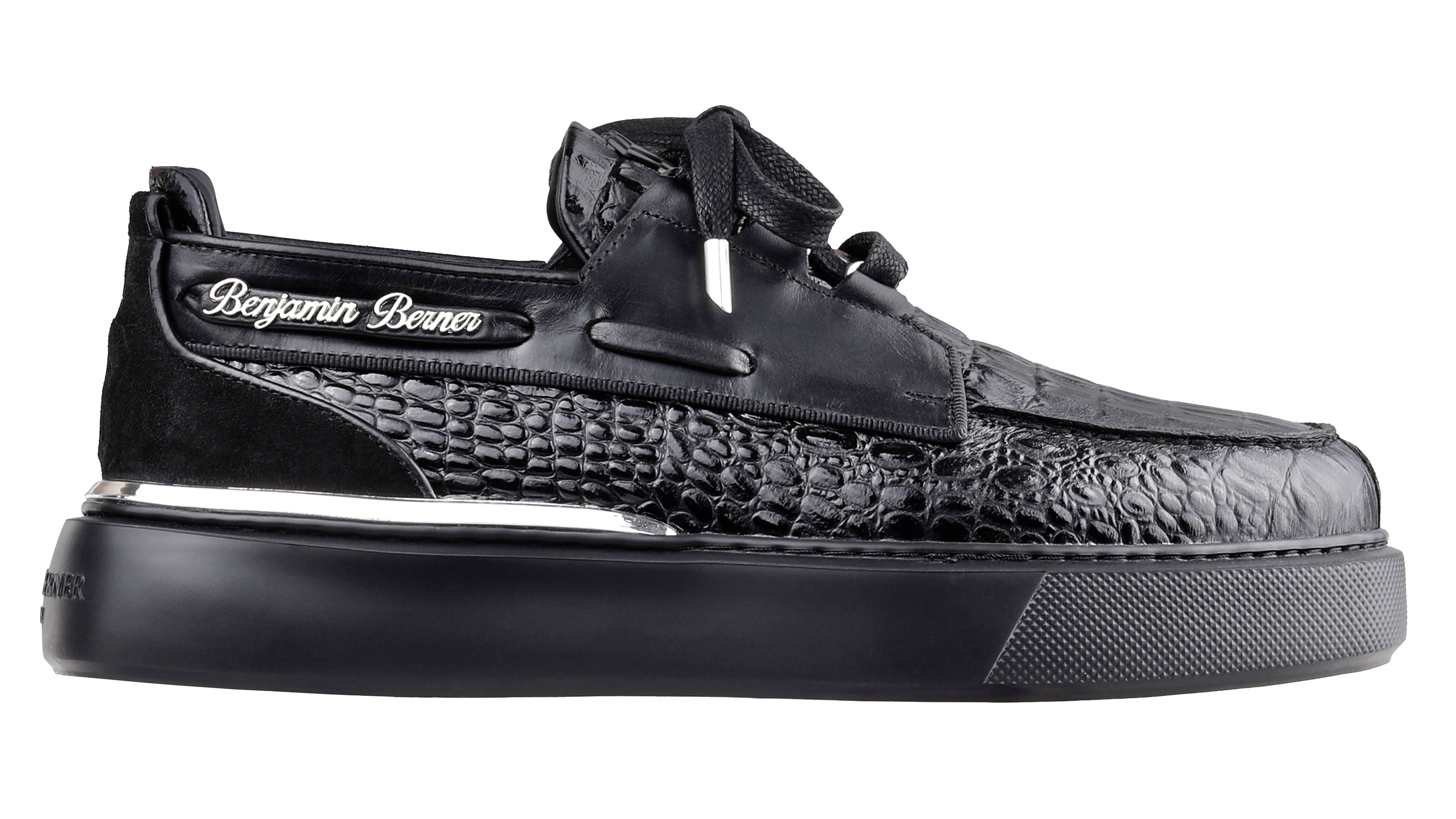BNJ NEPTUNE ALL BLACK ALLIGATOR CALFSKIN