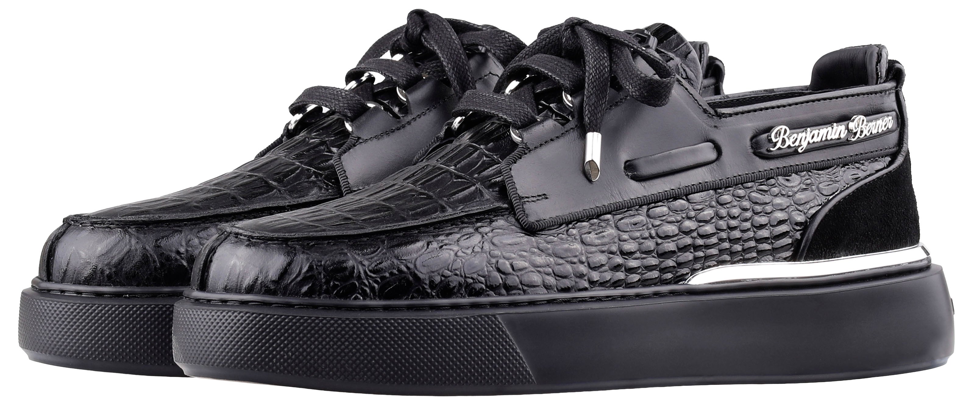 BNJ NEPTUNE ALL BLACK ALLIGATOR CALFSKIN