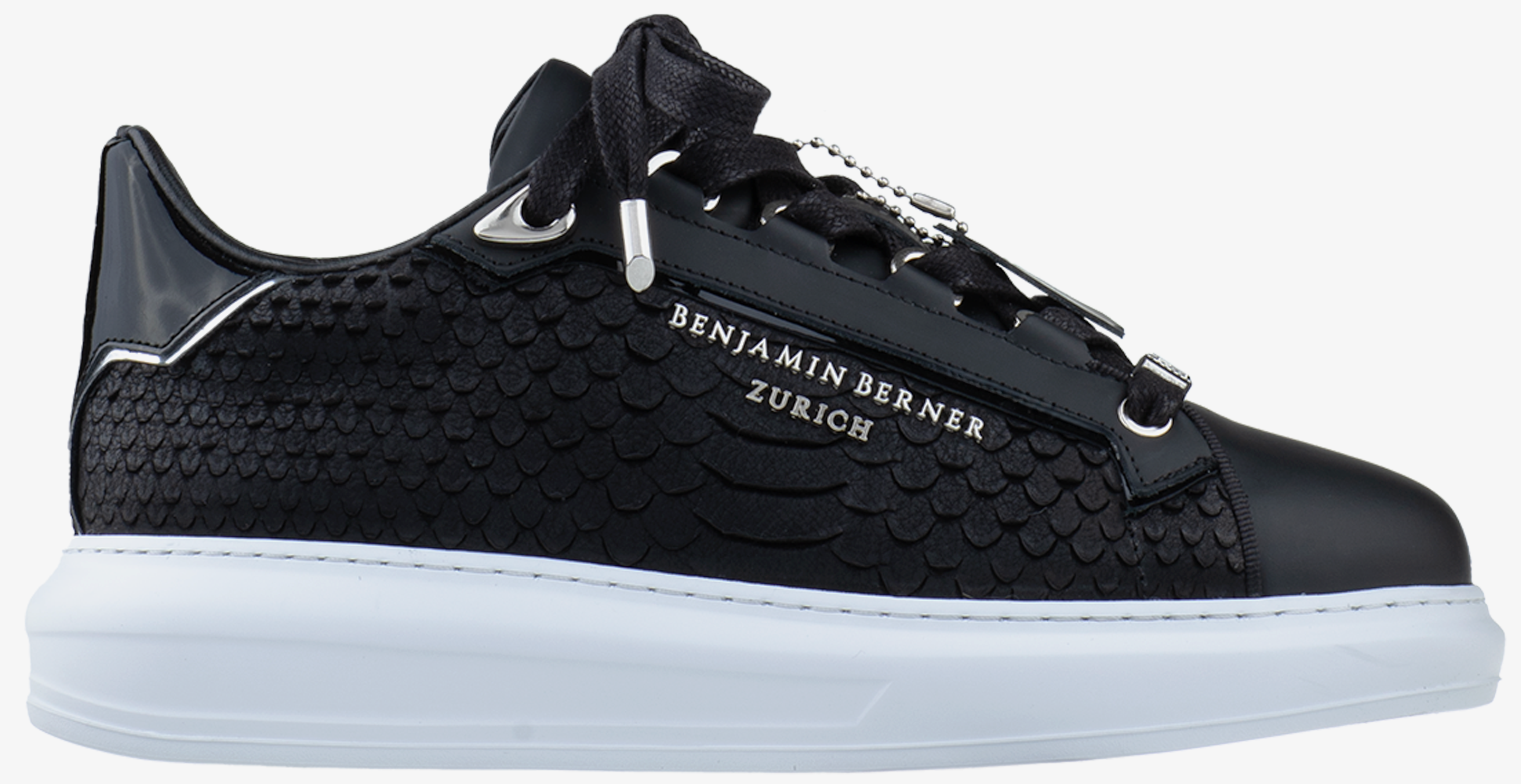 BNJ WOMEN'S ACHILLE BLACK PYTHON CUT