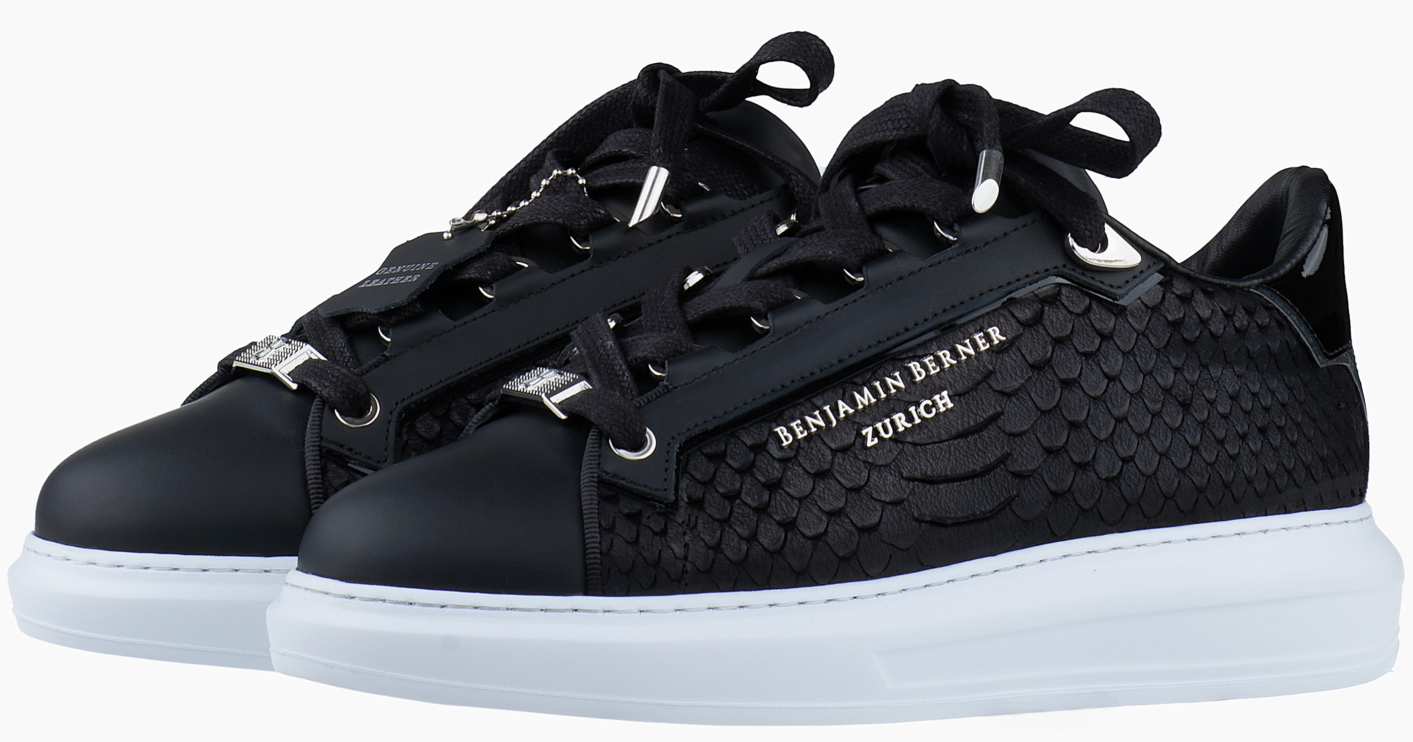 BNJ WOMEN'S ACHILLE BLACK PYTHON CUT