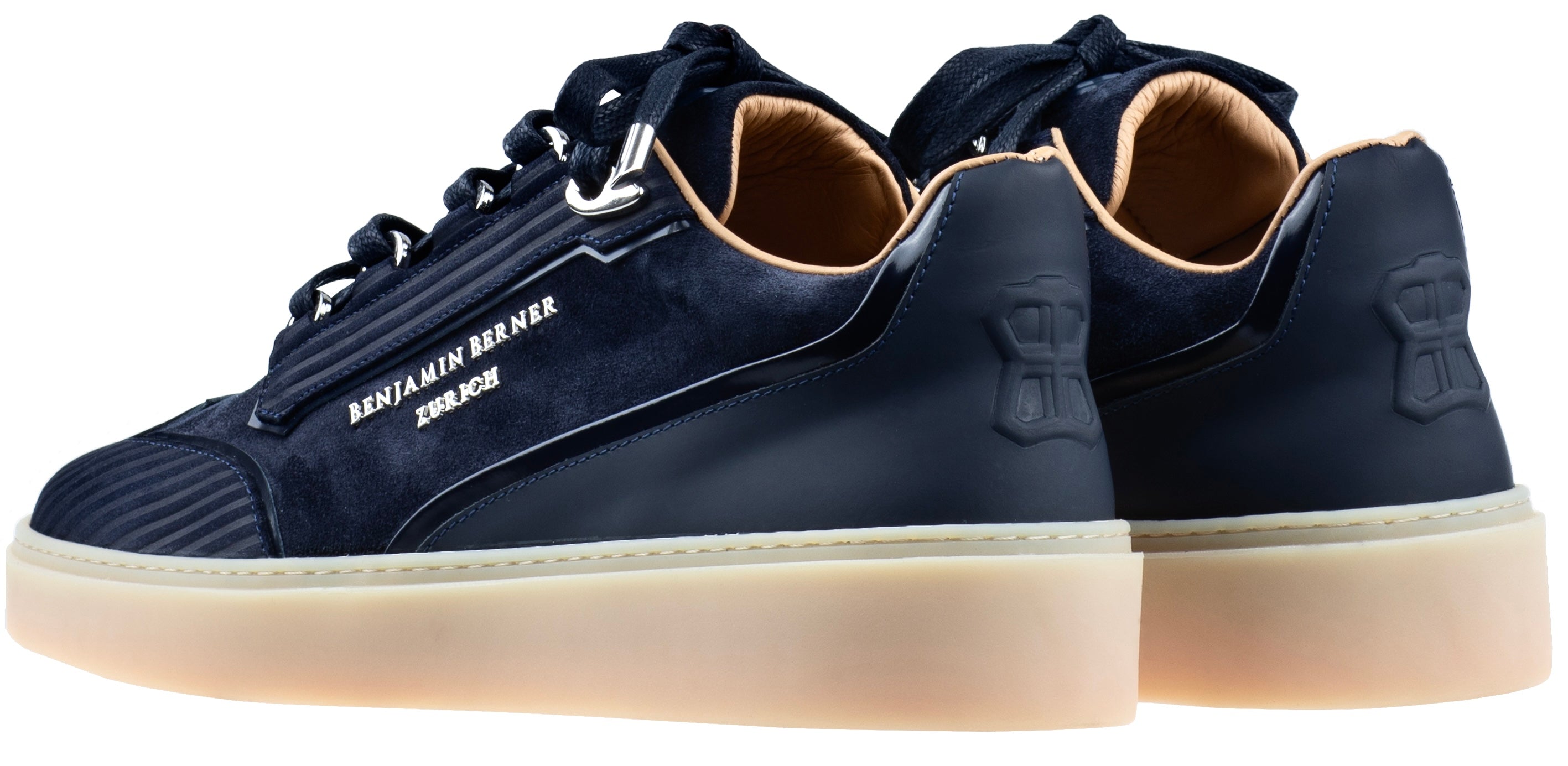 BNJ PABLO NAVY 3D STRIPED NUBUCK