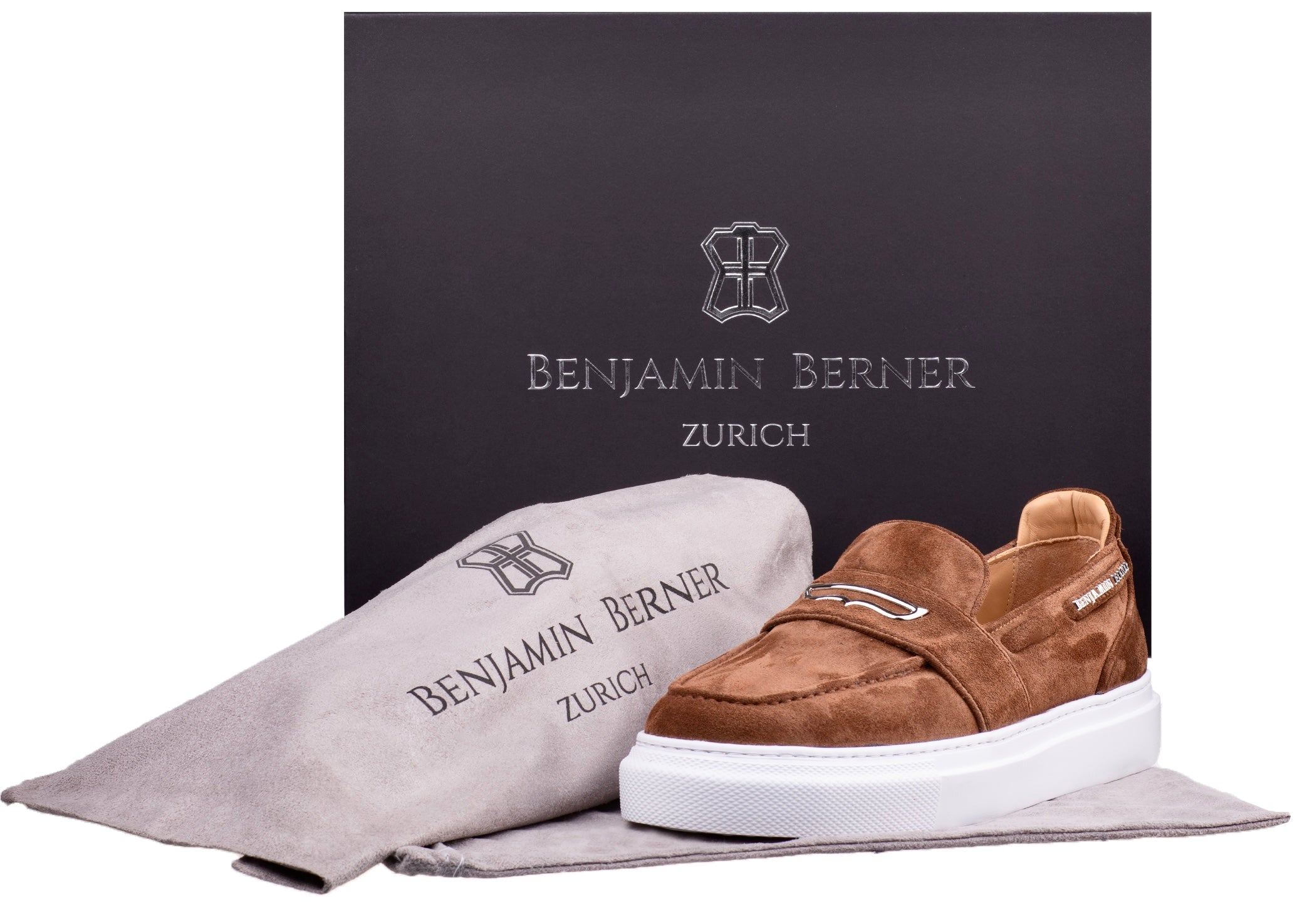 BNJ ENZO CHESTNUT SUEDE PENNY LOAFER