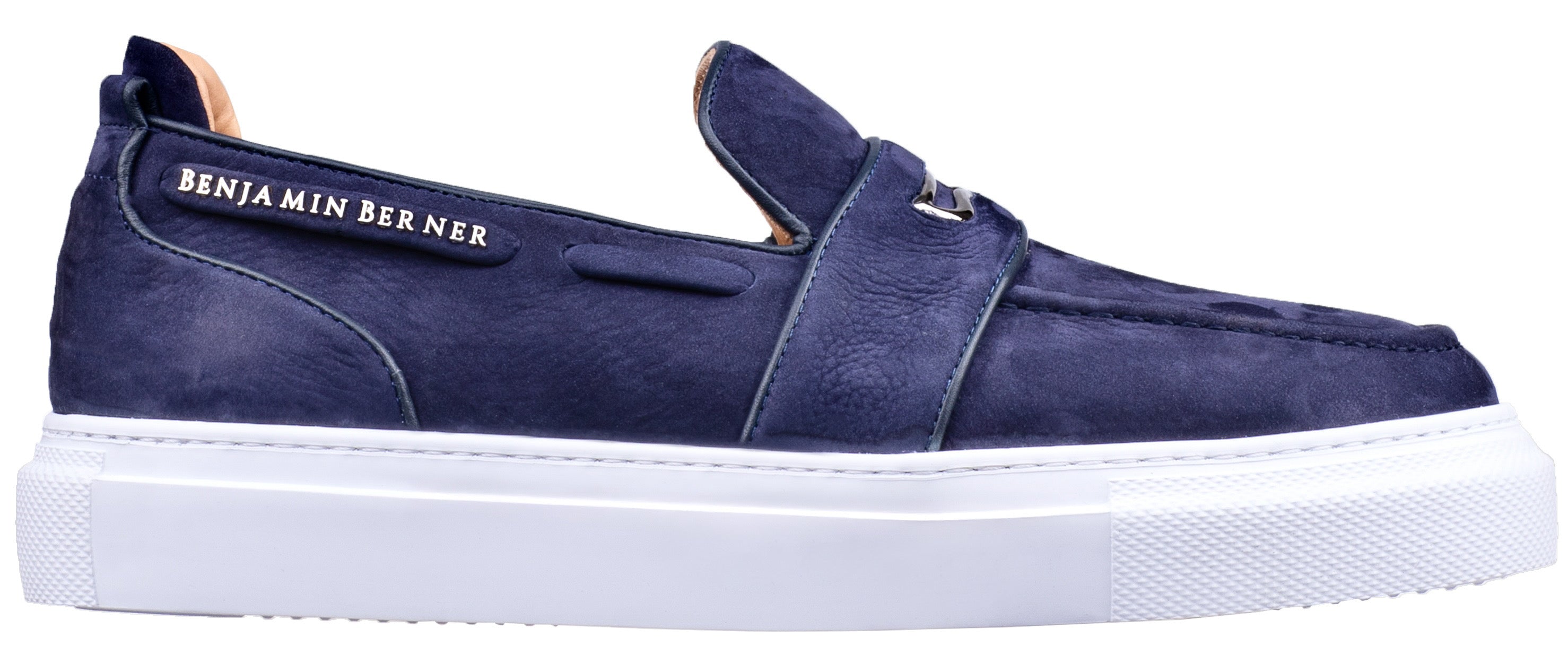 BNJ ENZO MIDNIGHT BLUE NUBUCK PENNY LOAFER
