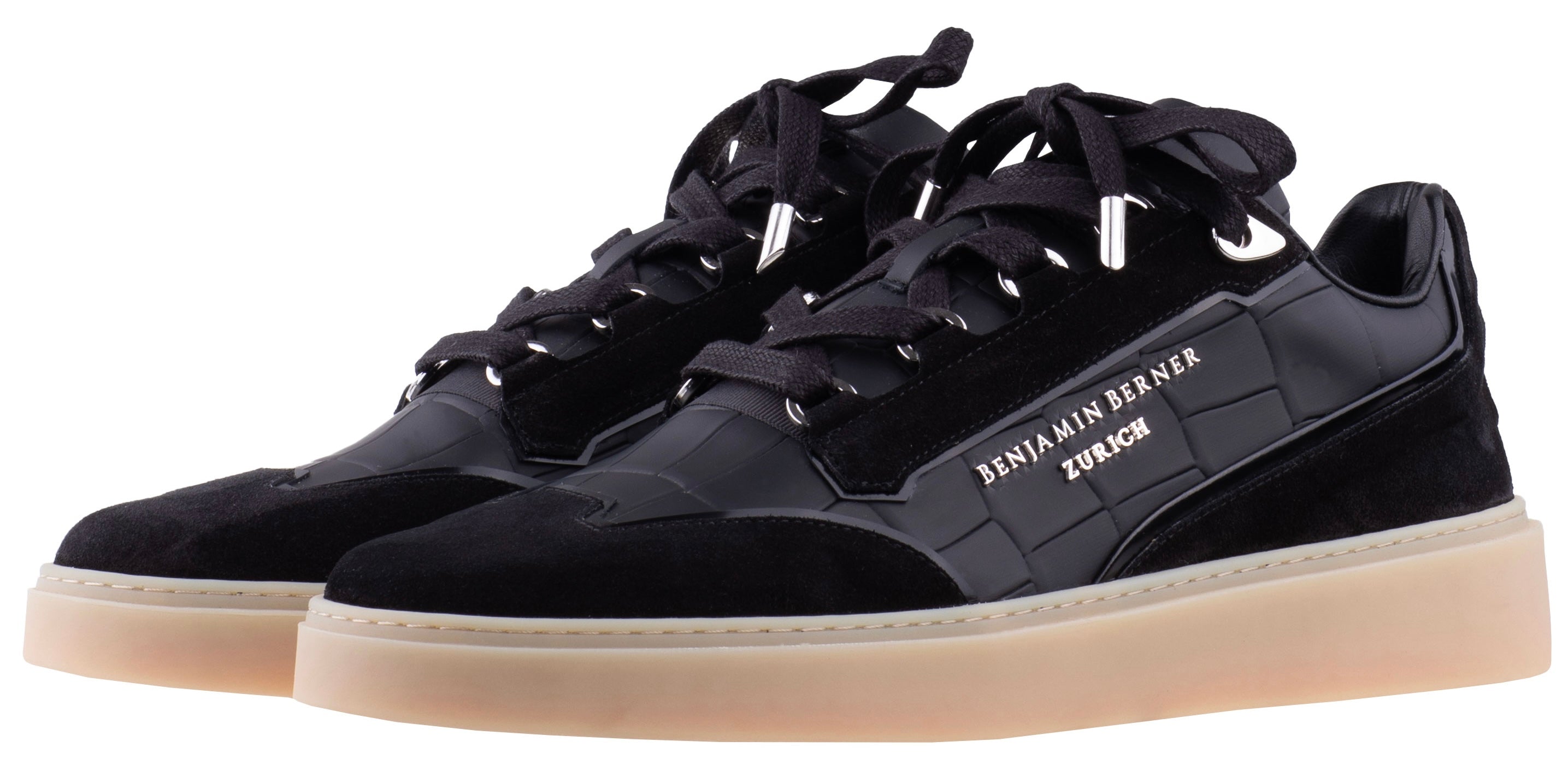 BNJ PABLO BLACK MATT CROCODILE