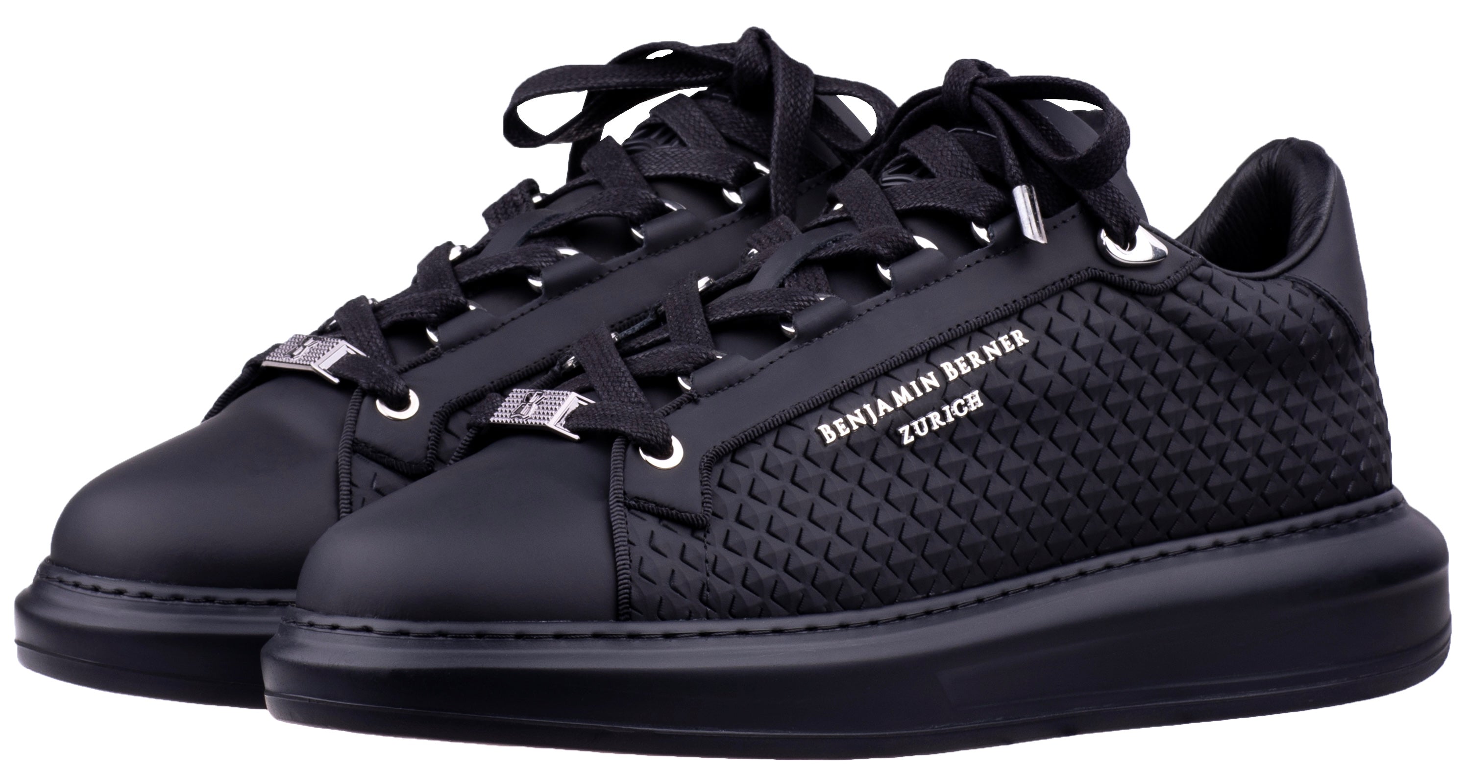 BNJ ACHILLE ALL BLACK RHOMBUS CUT