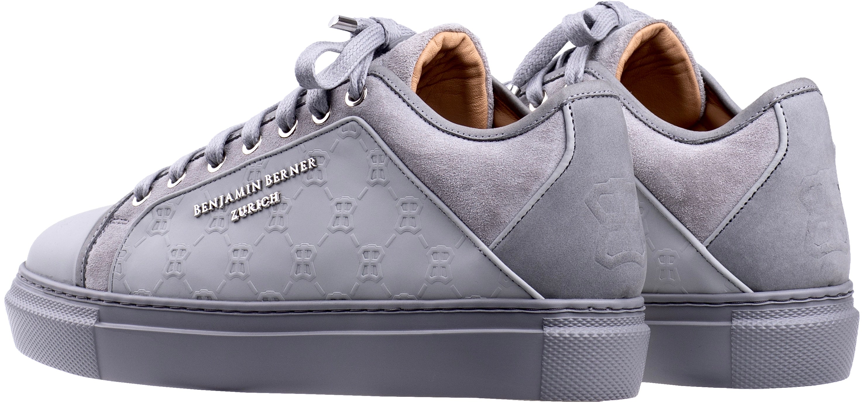 BNJ ODIN ICE GREY MONOGRAM EMBOSSED MATT NAPPA