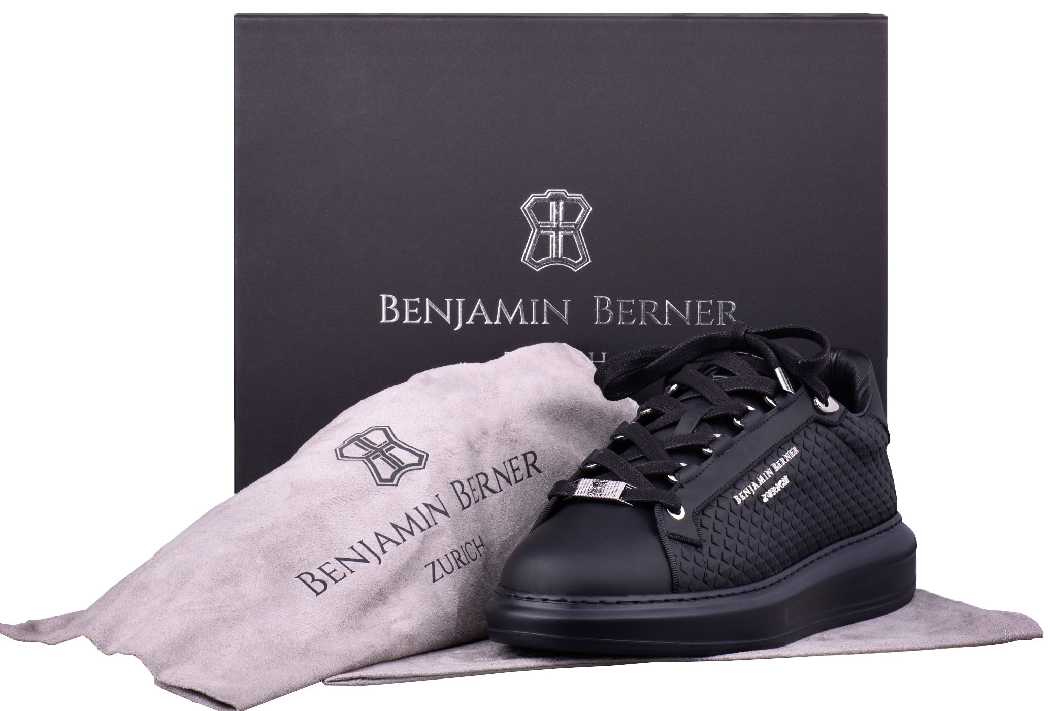 BNJ ACHILLE ALL BLACK RHOMBUS CUT