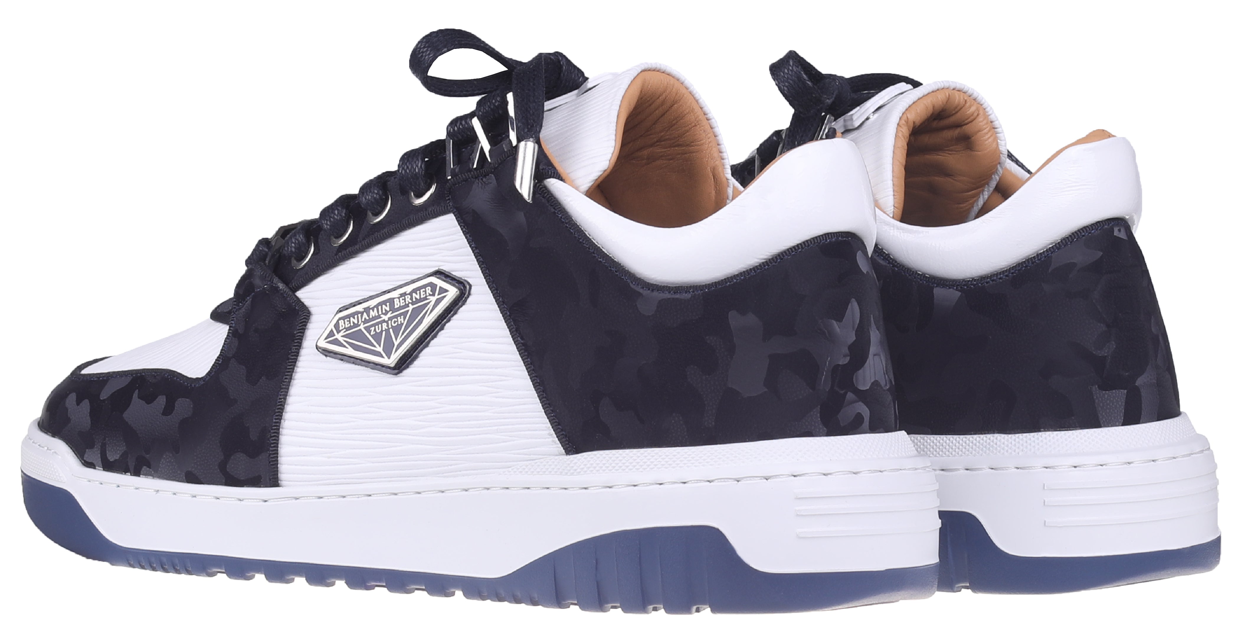 BNJ SIGMA Low-Top NAVY REFLECTIVE CAMOUFLAGE- WHITE 3D WAVE