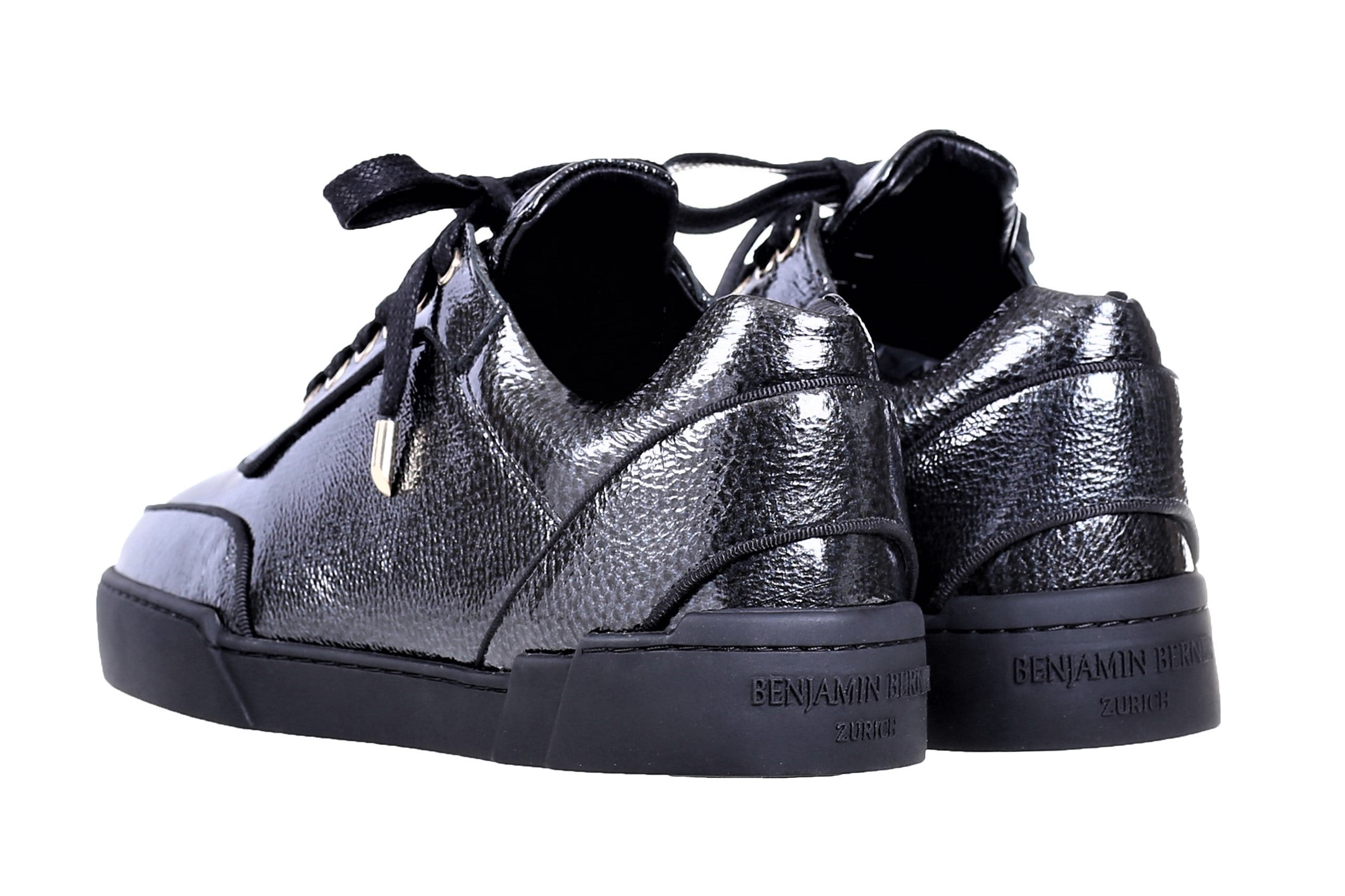 Low-Top IRON GREY WASHED PATENT CALFSKIN