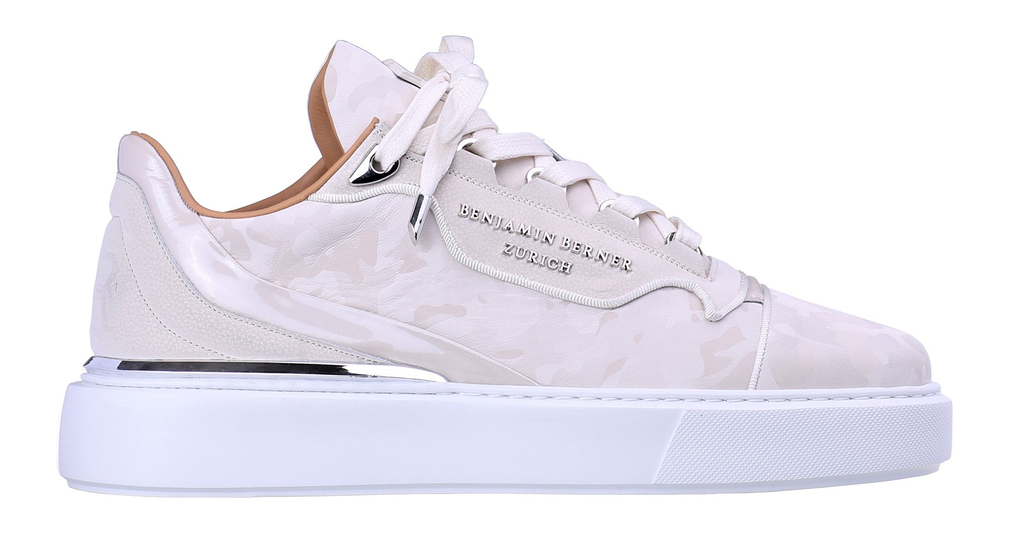 BNJ RAPHAEL Low-Top  MARBLE REFLECTIVE CAMOUFLAGE CALFSKIN