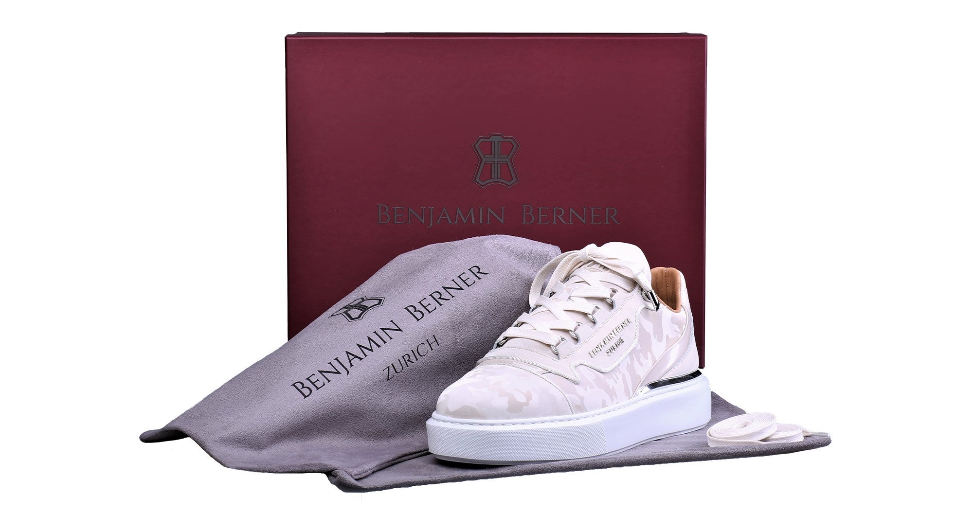 BNJ RAPHAEL Low-Top MARBLE REFLECTIVE CAMOUFLAGE CALFSKIN