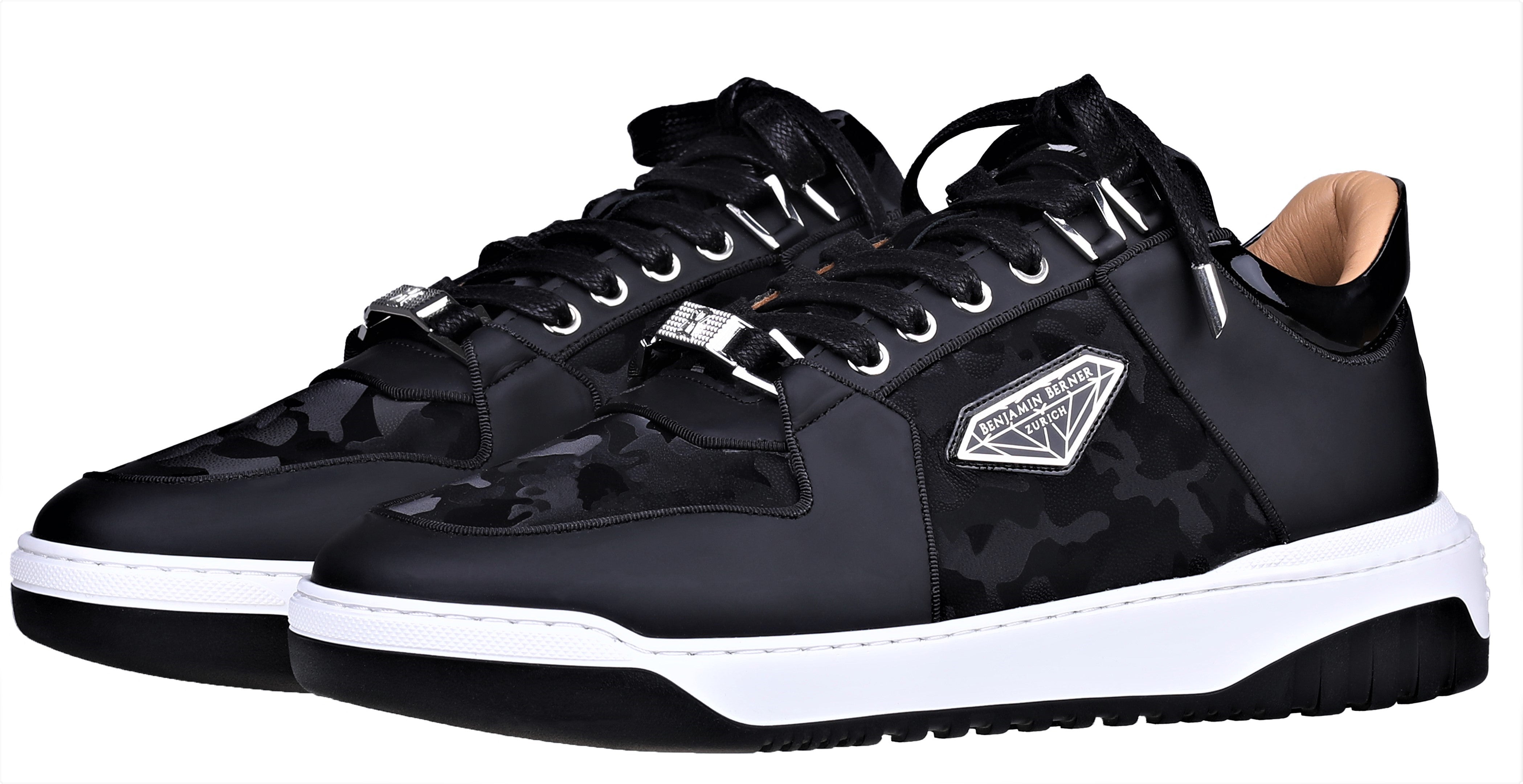BNJ SIGMA Low-Top BLACK REFLECTIVE CAMOUFLAGE- MATT NAPPA