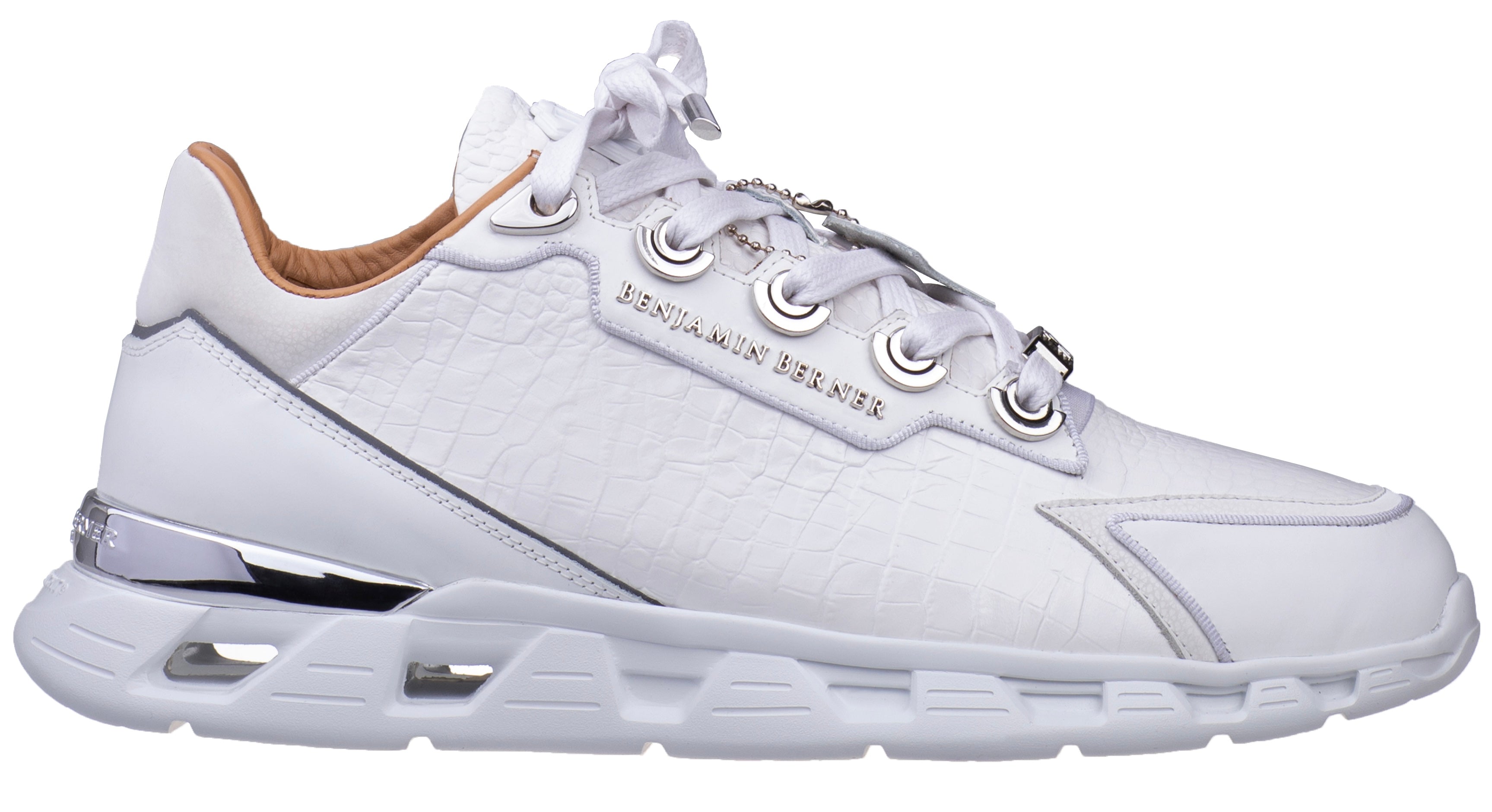 BNJ RAZOR HIGH TECH RUNNER ALL WHITE ALLIGATOR EFFECT