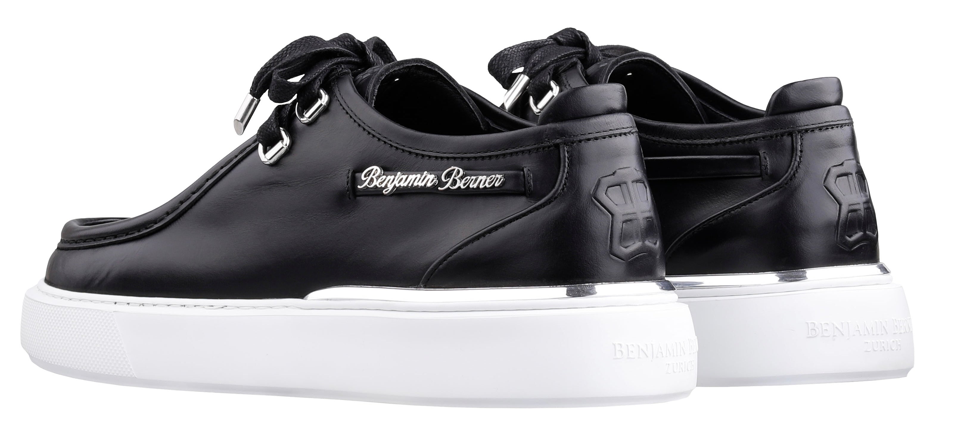 BNJ  ARES  BLACK PULL UP CALFSKIN