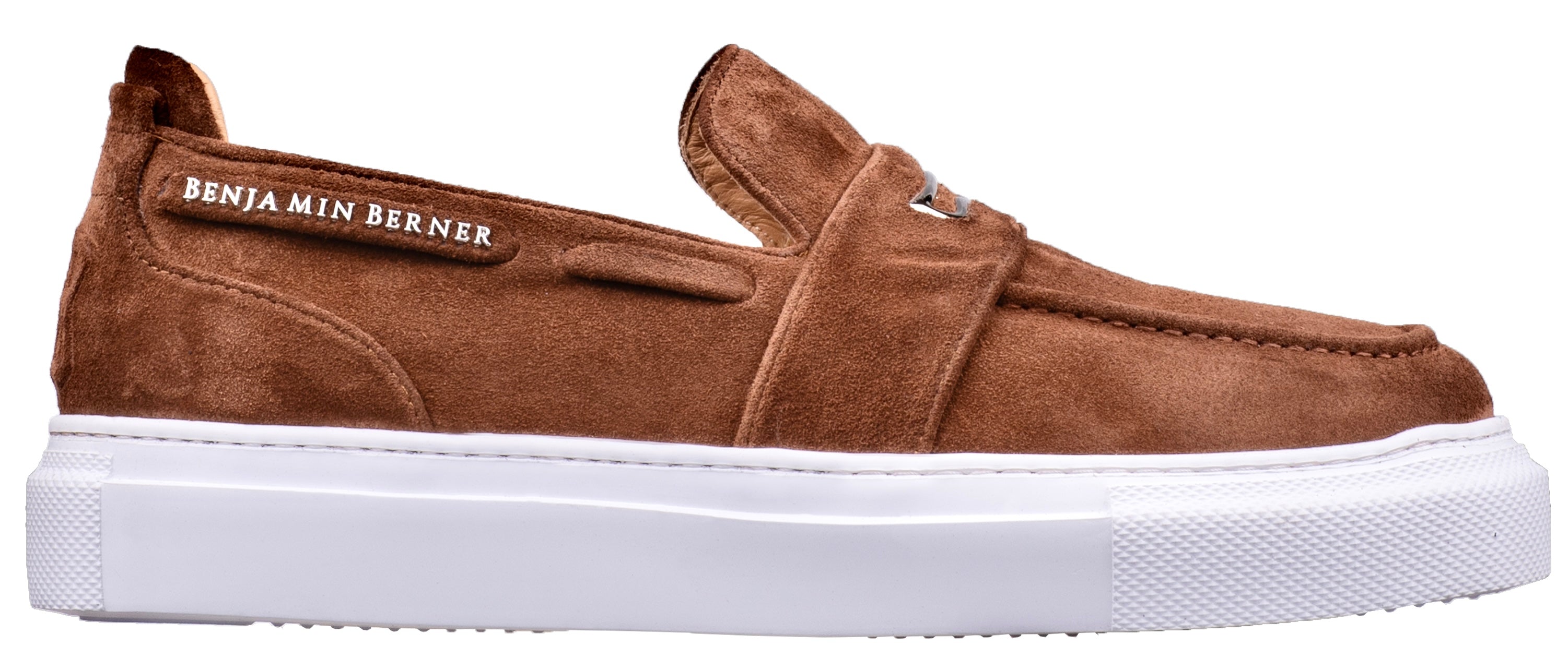 BNJ ENZO  CHESTNUT SUEDE PENNY LOAFER