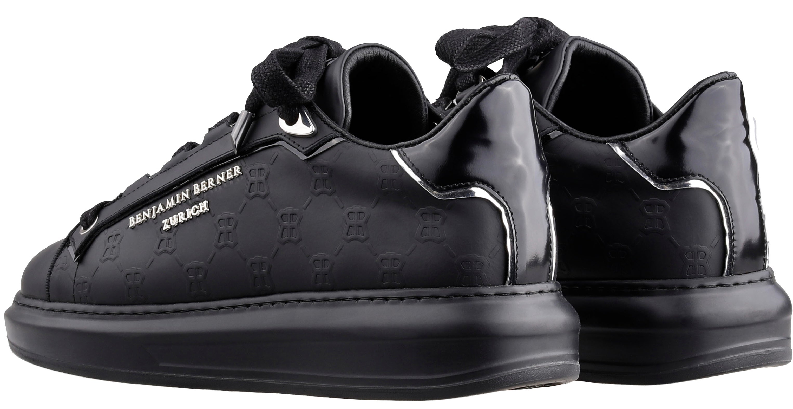 BNJ WOMEN'S ACHILLE ALL BLACK MONOGRAM