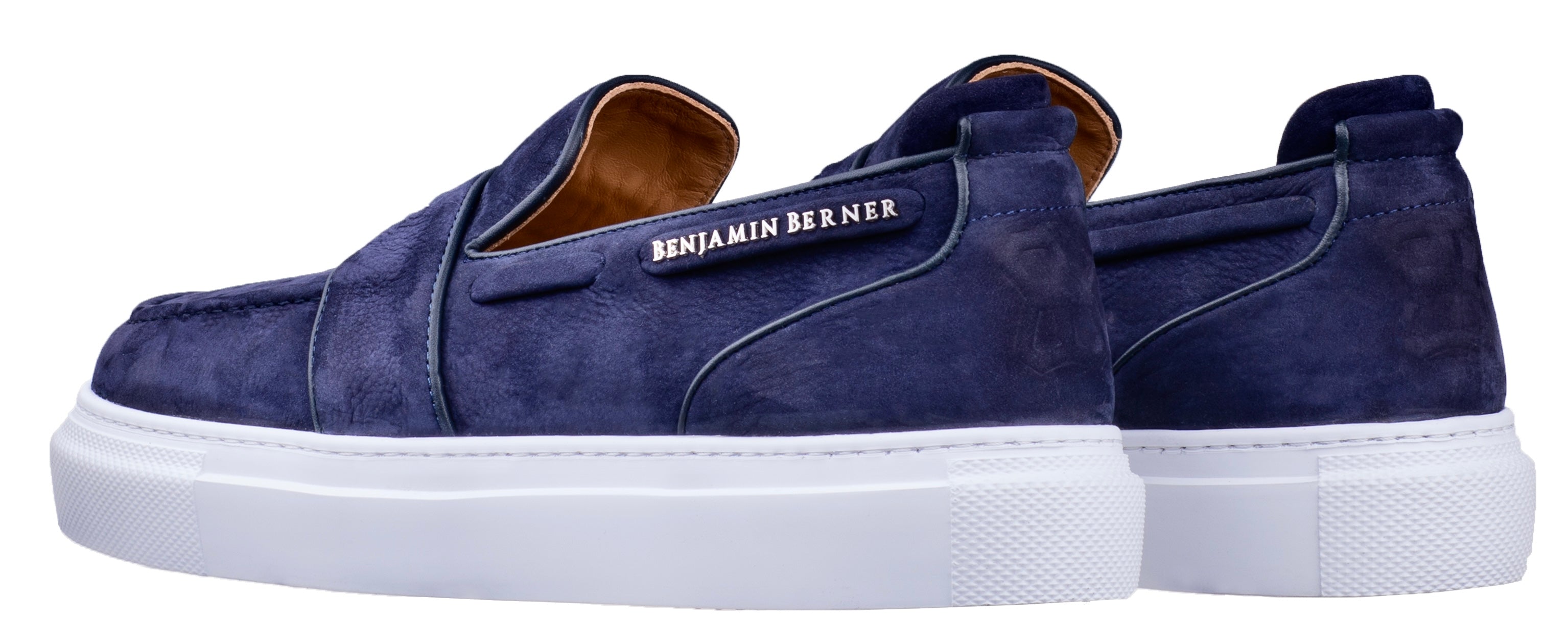 BNJ ENZO  MIDNIGHT BLUE NUBUCK PENNY LOAFER