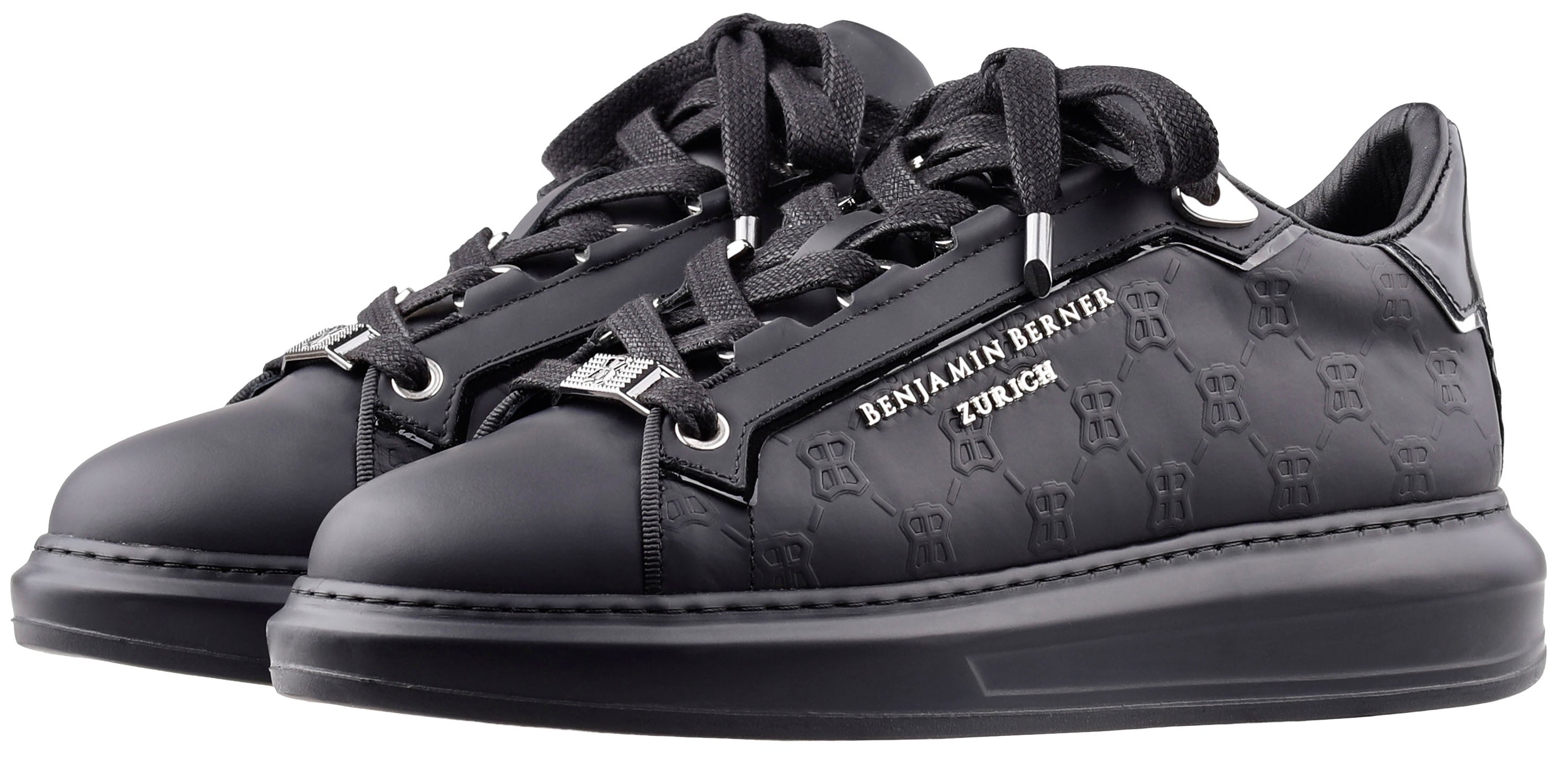 BNJ WOMEN'S ACHILLE ALL BLACK MONOGRAM