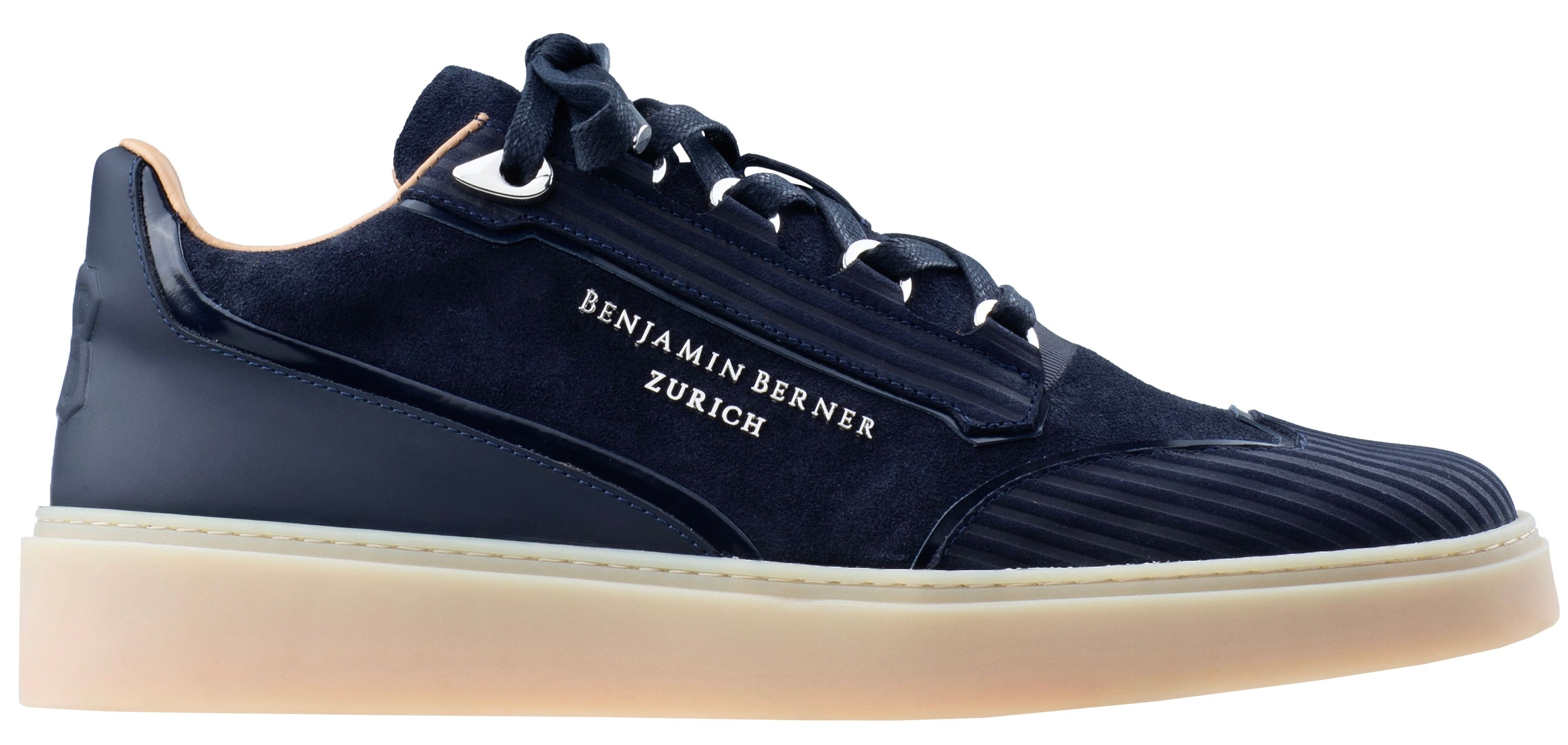BNJ PABLO NAVY 3D STRIPED NUBUCK