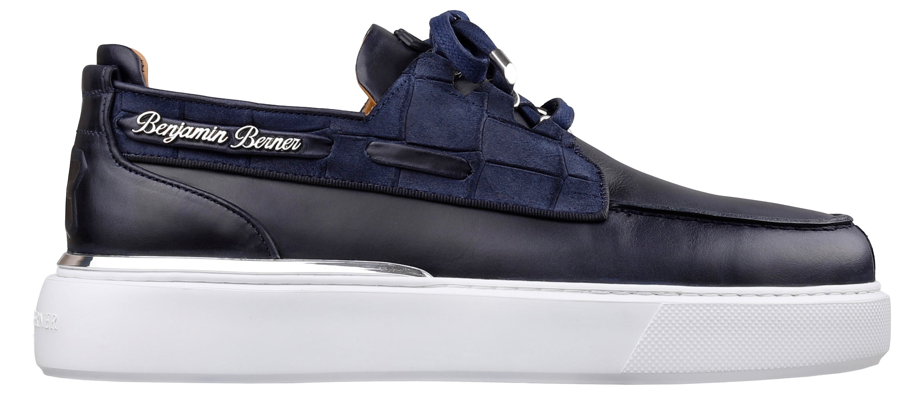 BNJ  NEPTUNE  NAVY  NAPPA -CROCODILE SUEDE