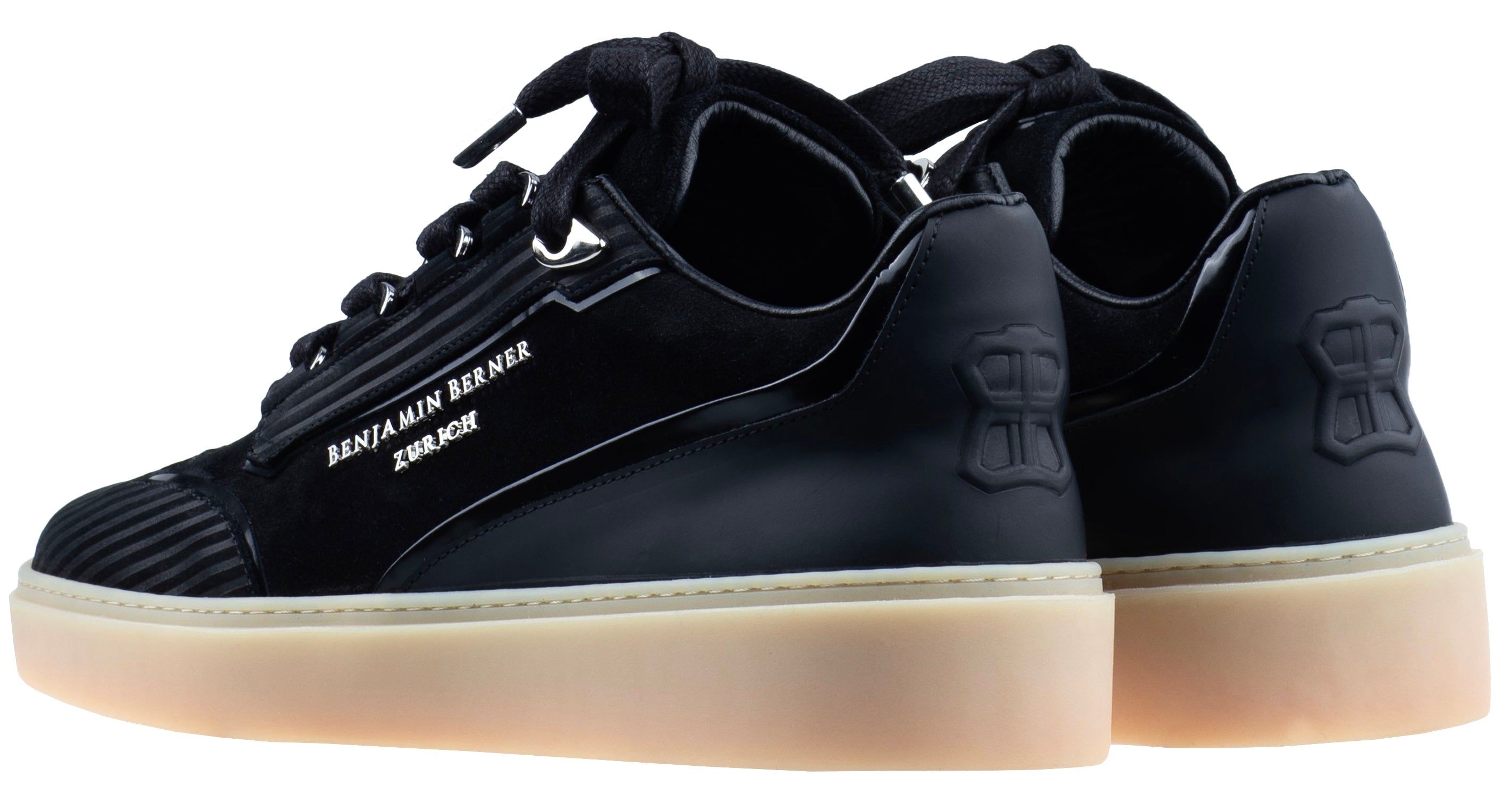 BNJ PABLO BLACK 3D STRIPED NUBUCK