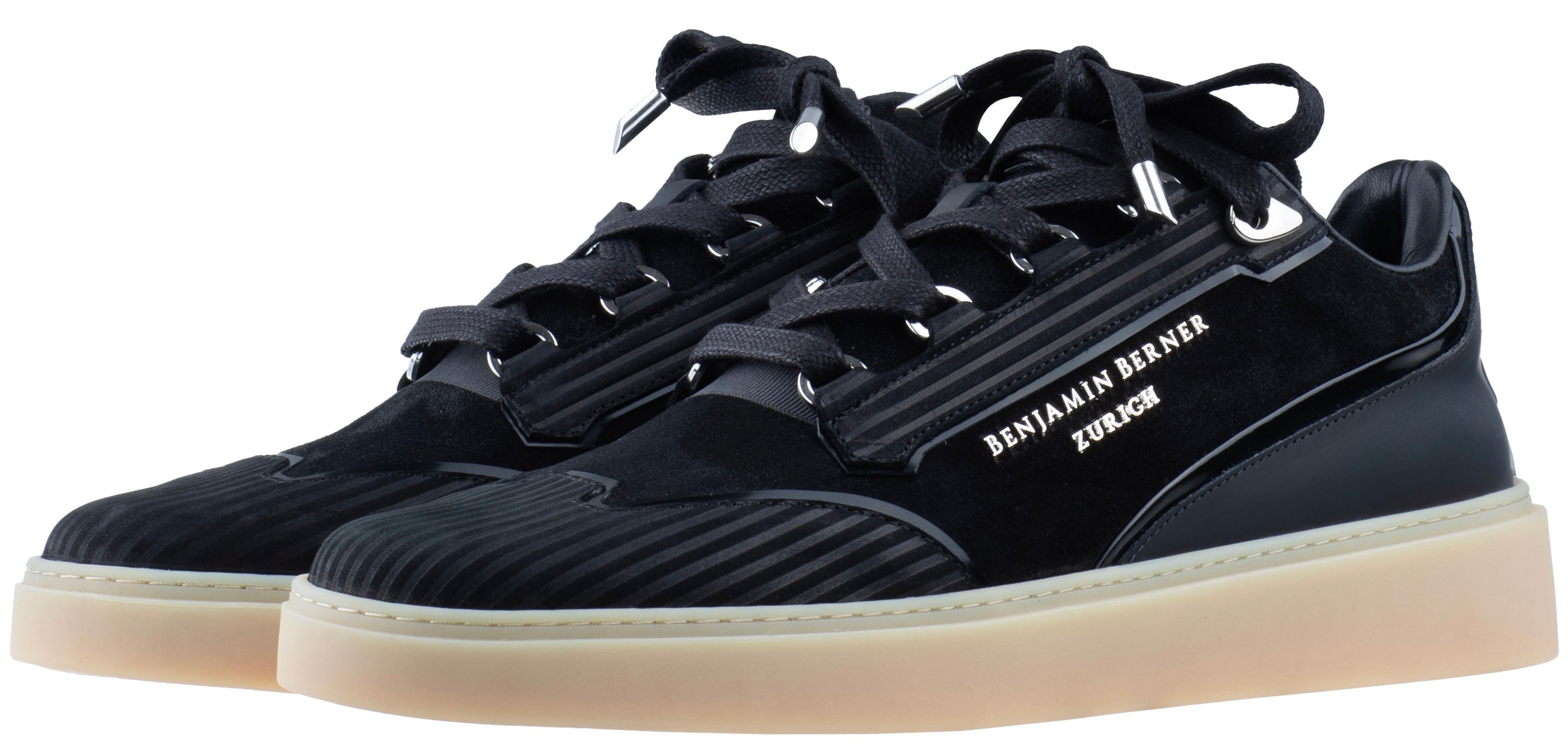 BNJ PABLO BLACK 3D STRIPED NUBUCK