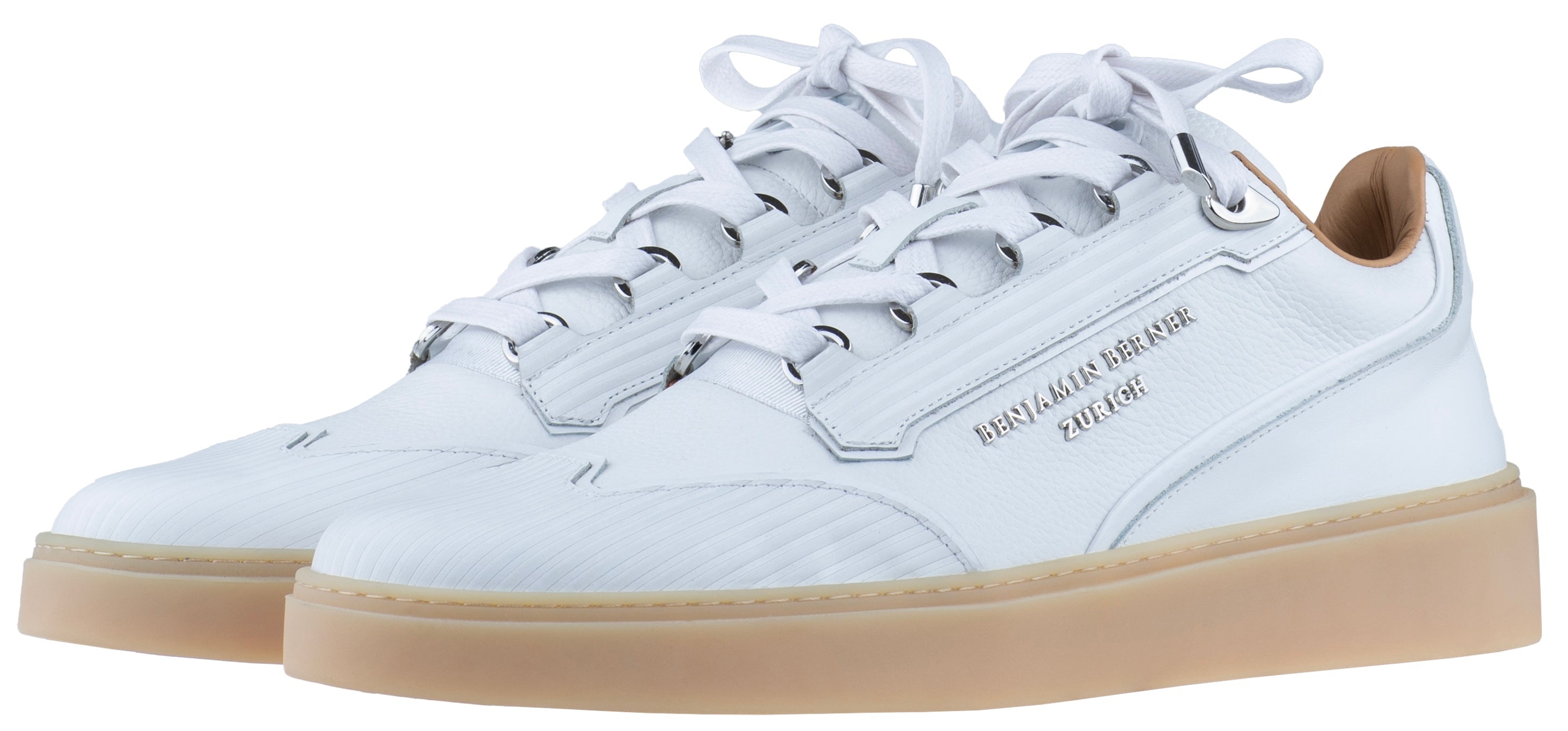 BNJ PABLO WHITE 3D STRIPED NAPPA