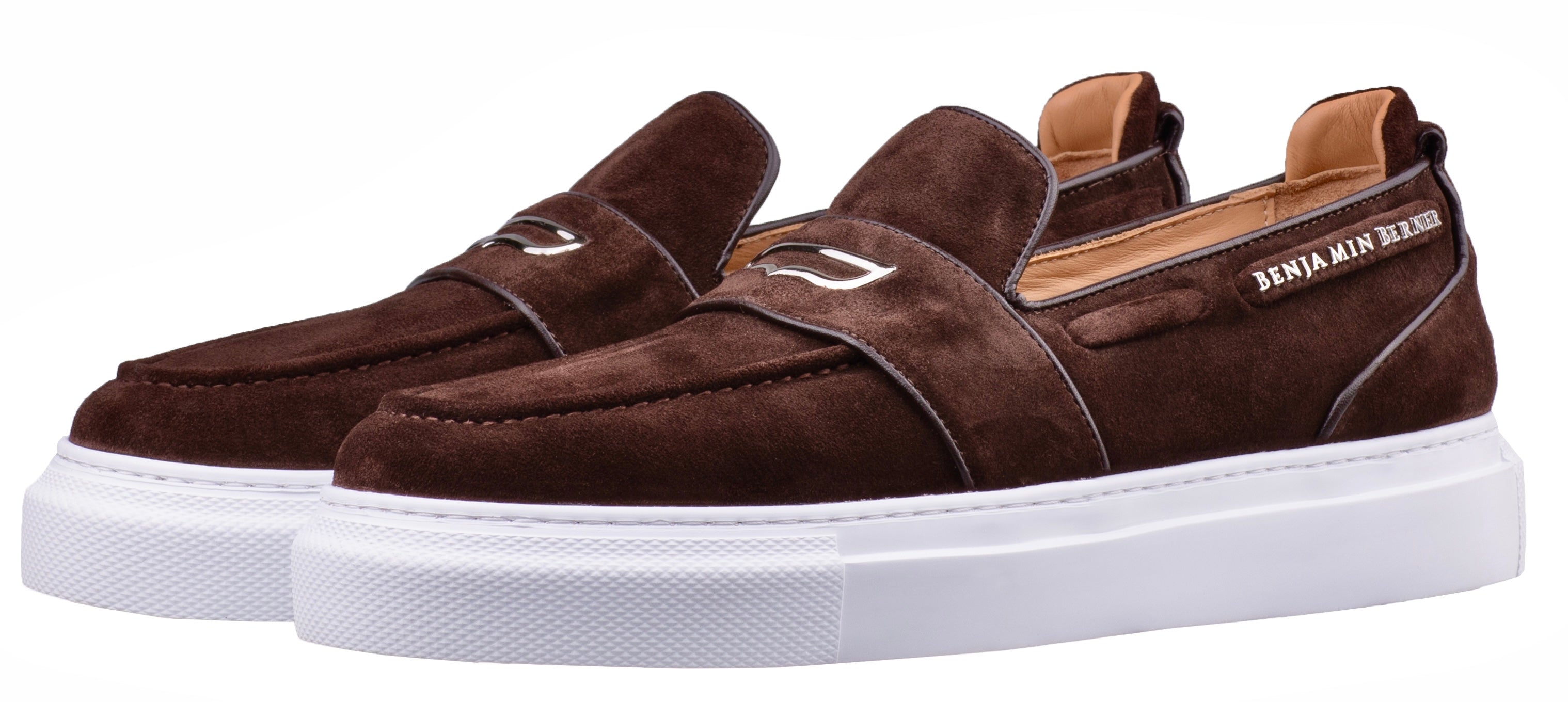 BNJ ENZO  BROWN SUEDE PENNY LOAFER