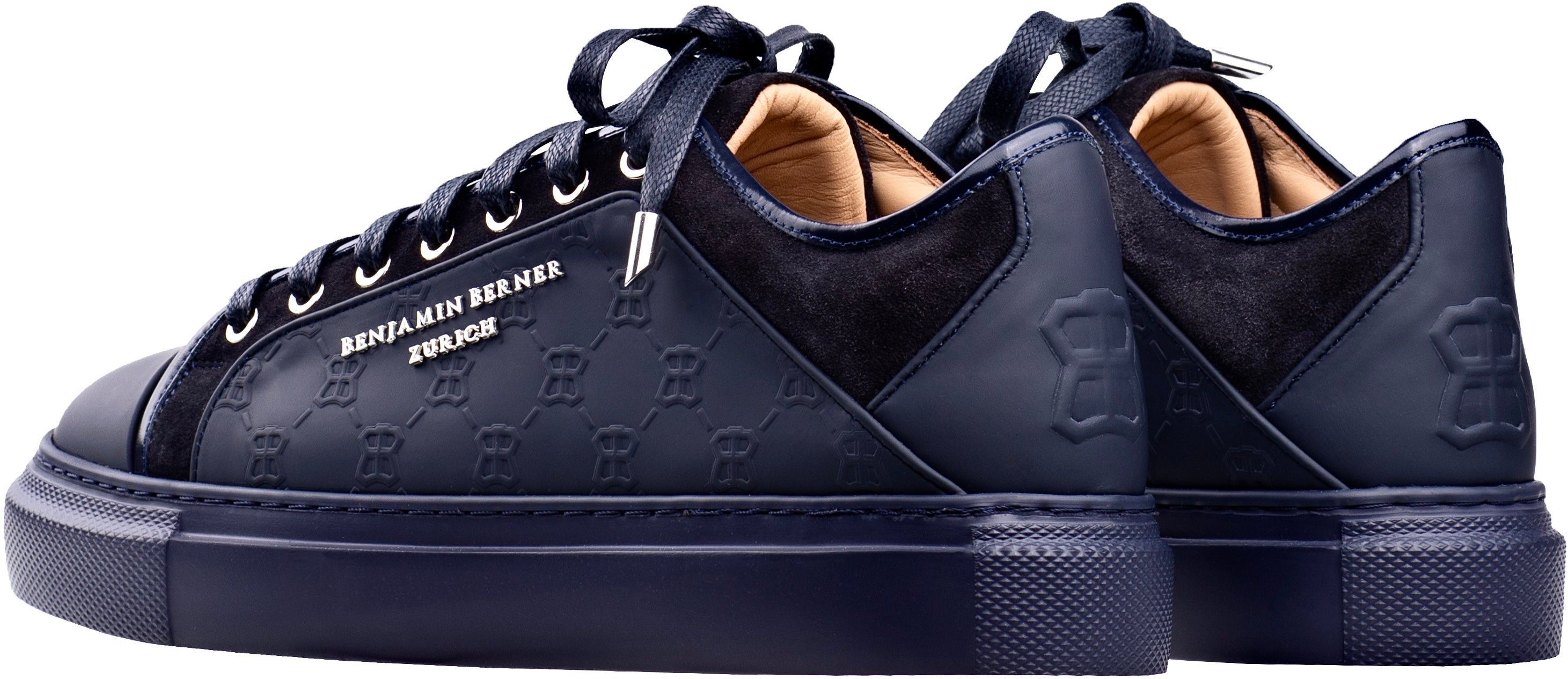 BNJ ODIN MIDNIGHT BLUE  MONOGRAM EMBOSSED MATT NAPPA