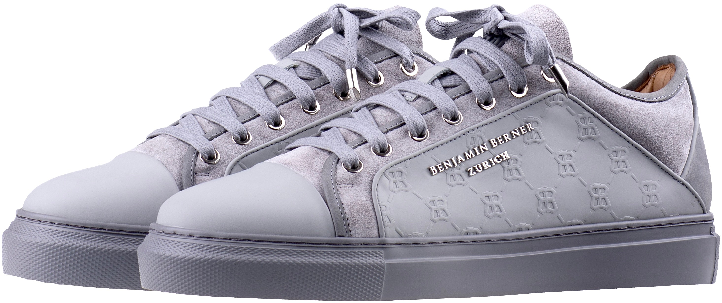 BNJ ODIN ICE GREY  MONOGRAM EMBOSSED MATT NAPPA