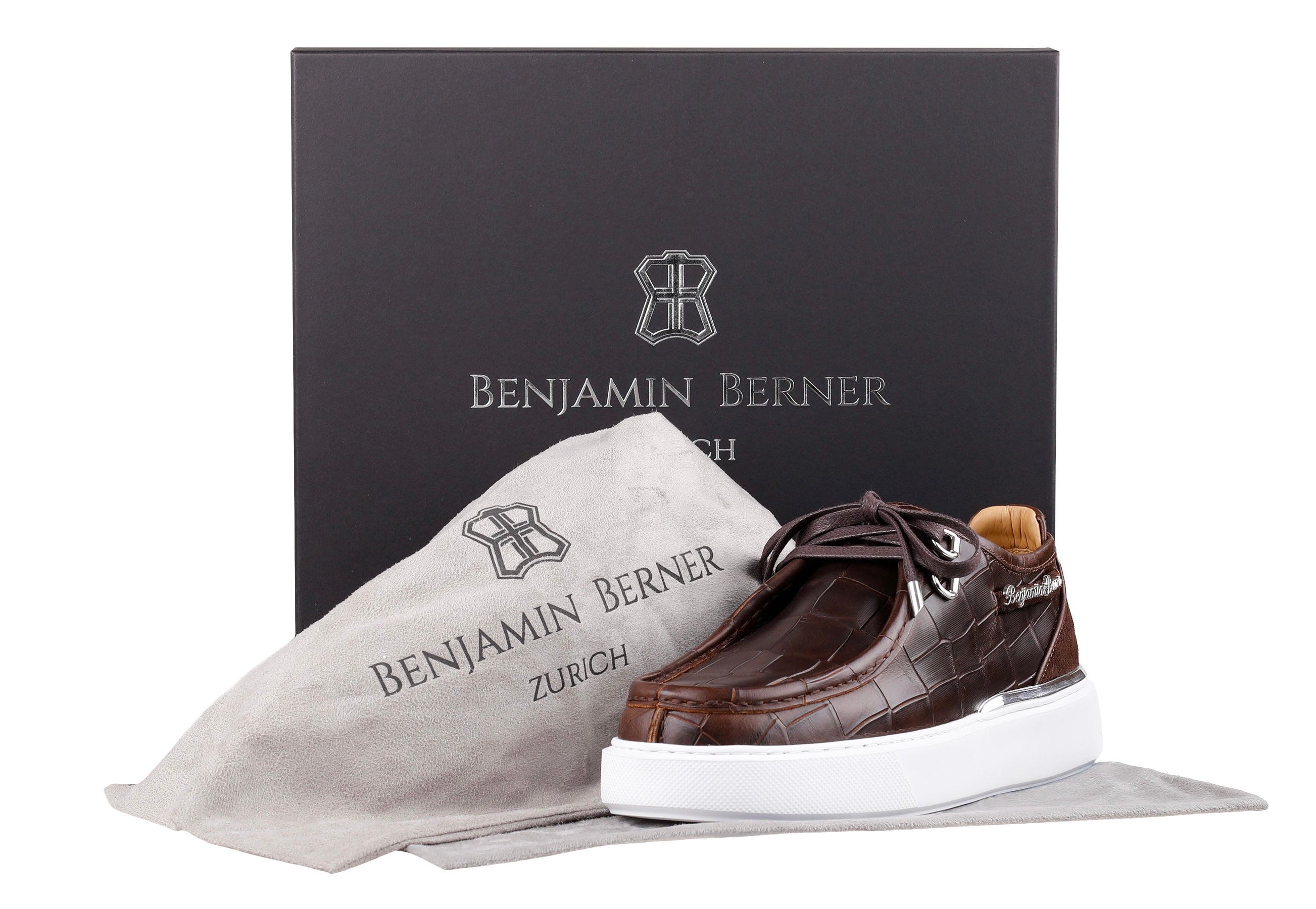 BNJ  ARES  CROCODILE BROWN PULL UP CROCODILE CALFSKIN