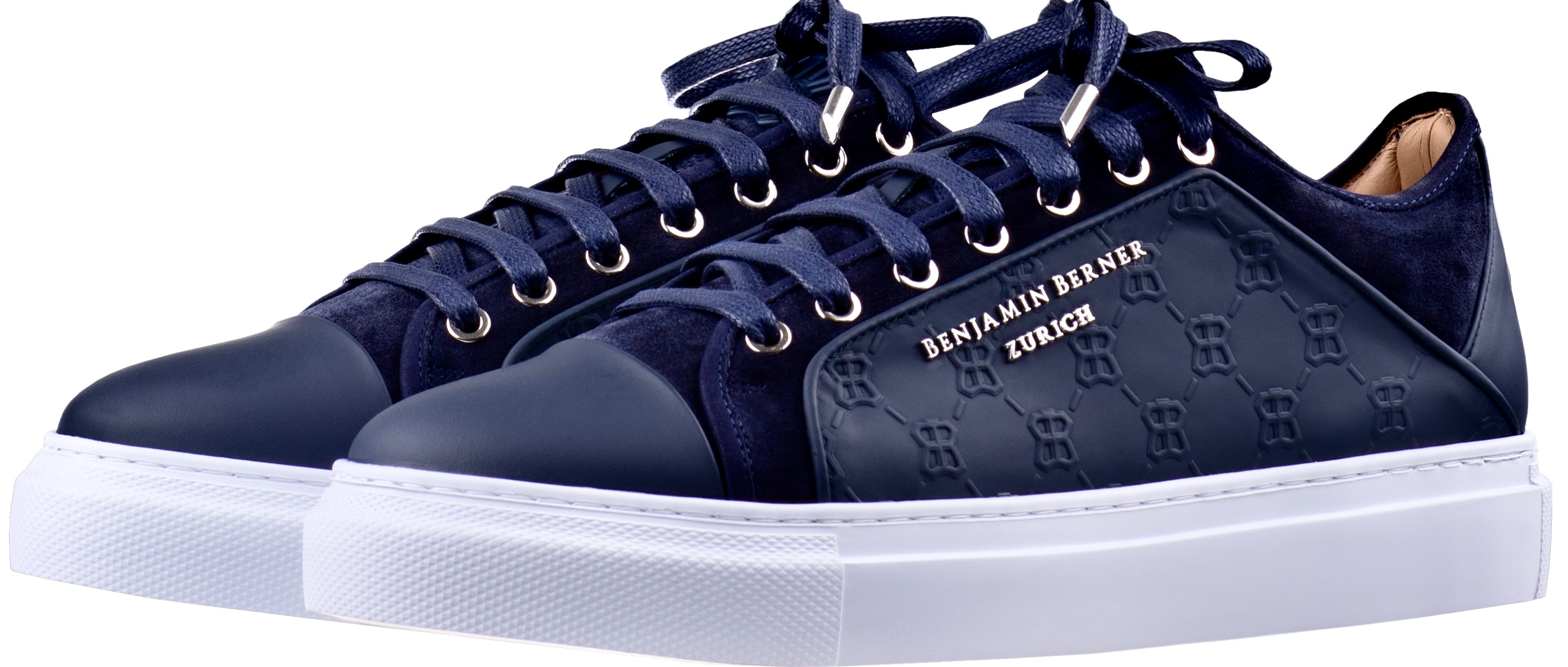 BNJ ODIN NAVY  MONOGRAM EMBOSSED MATT NAPPA