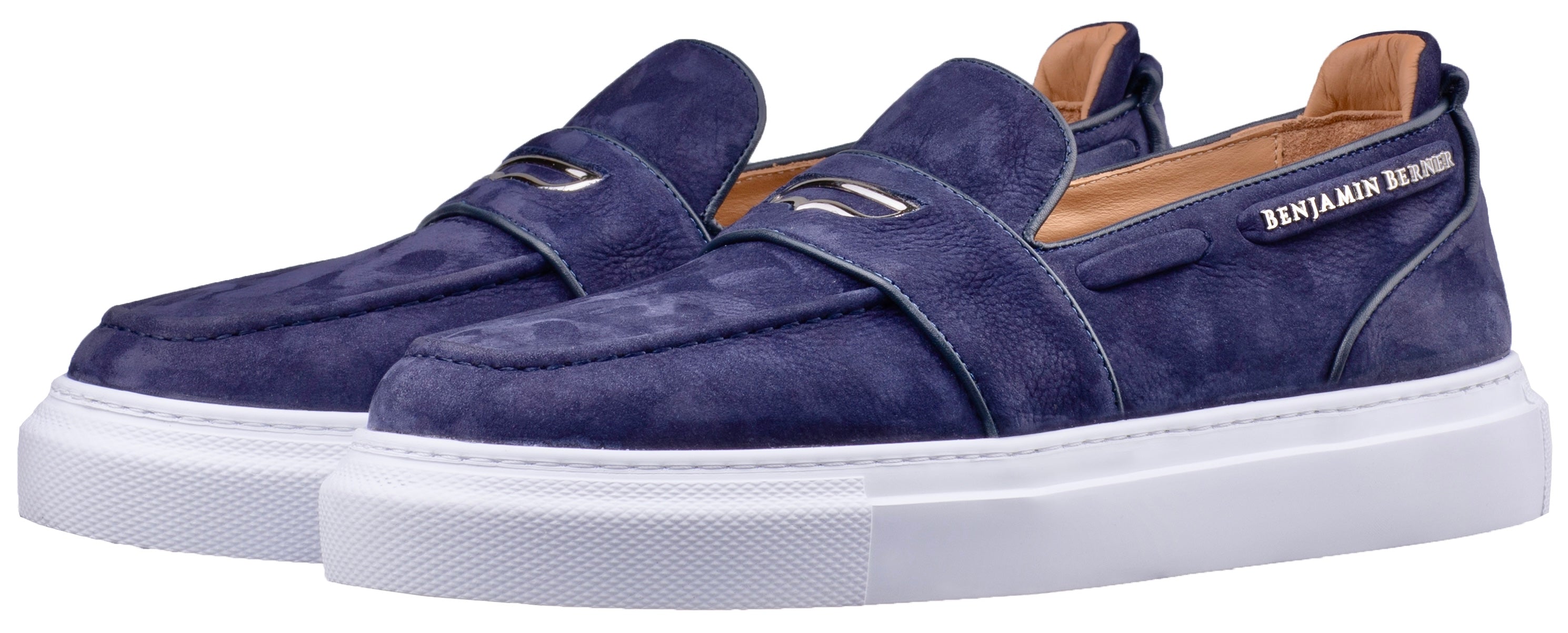 BNJ ENZO  MIDNIGHT BLUE NUBUCK PENNY LOAFER