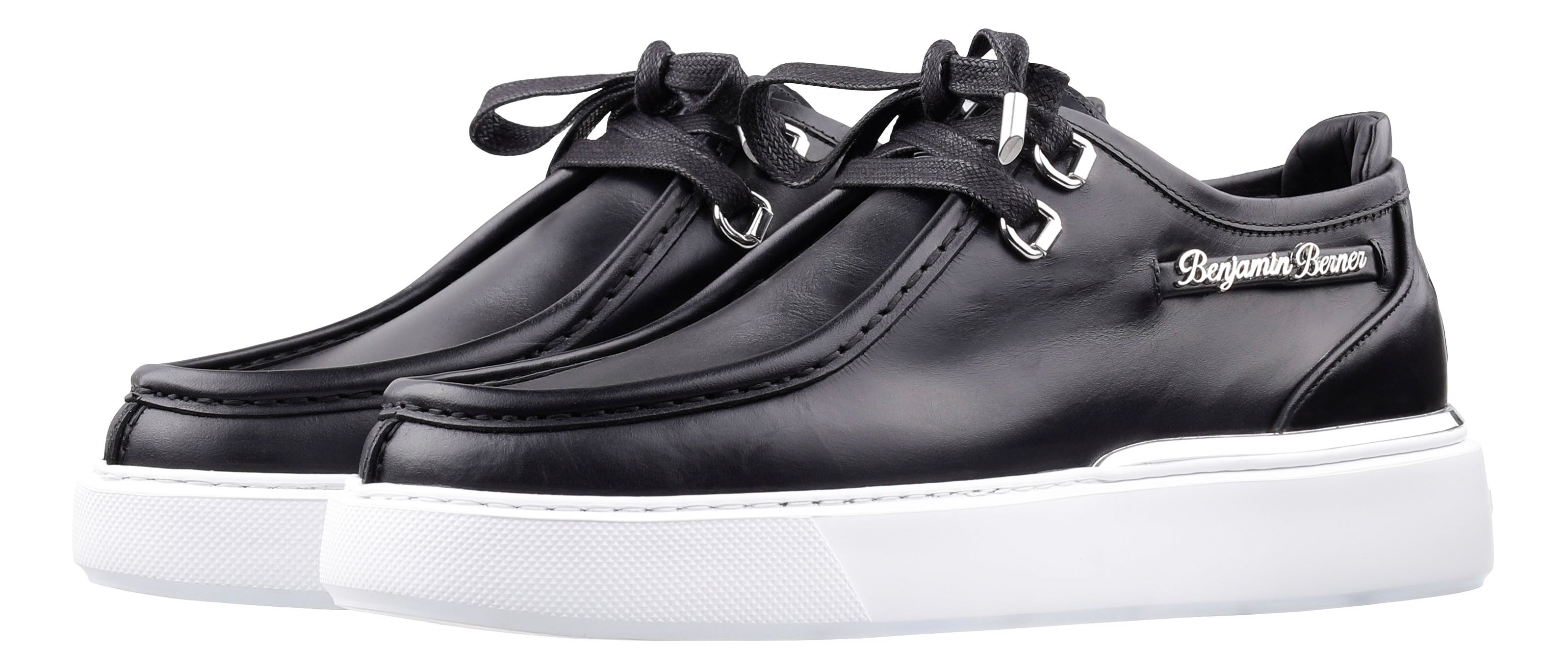 BNJ  ARES  BLACK PULL UP CALFSKIN
