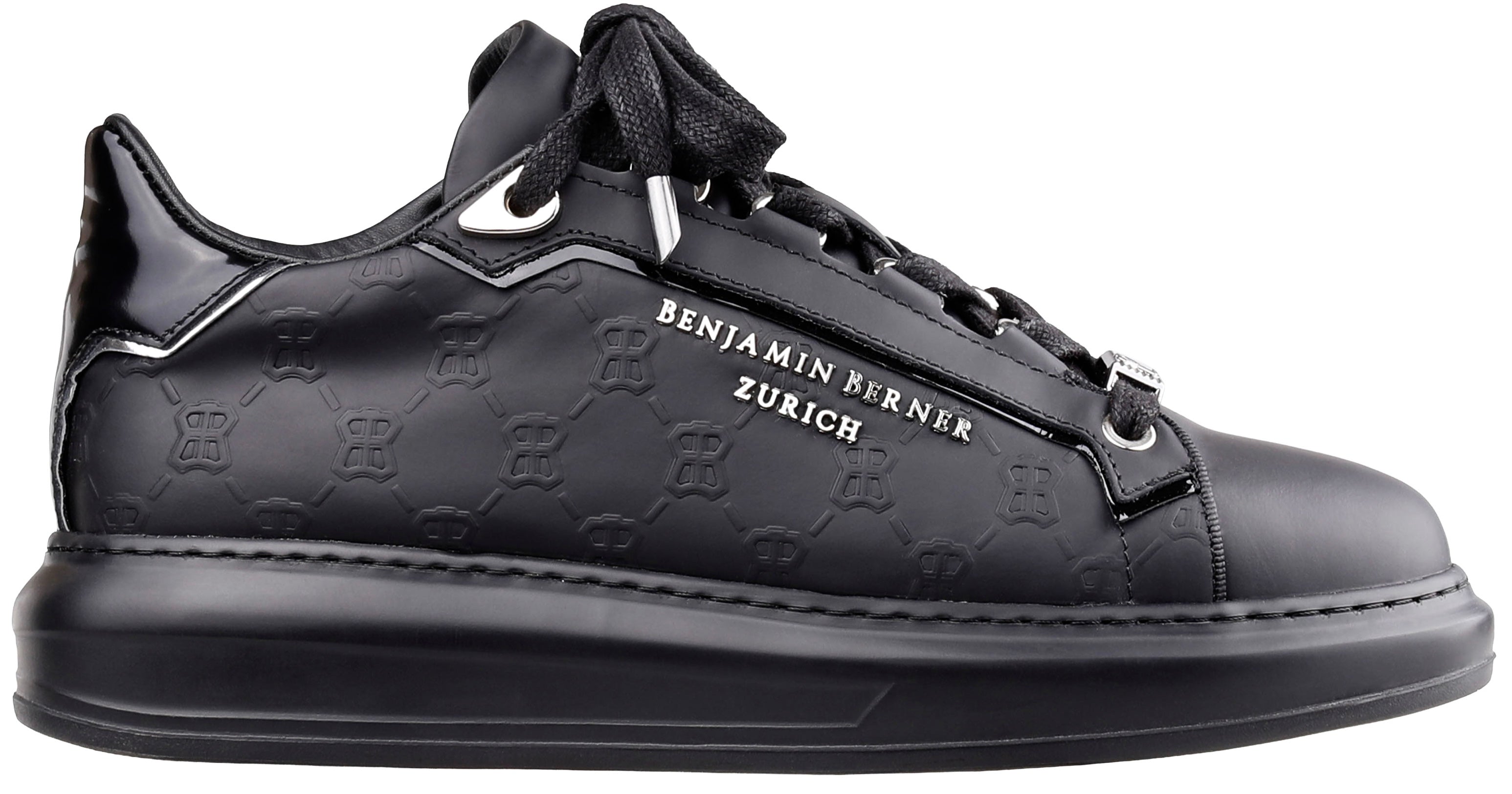 BNJ WOMEN'S ACHILLE ALL BLACK MONOGRAM