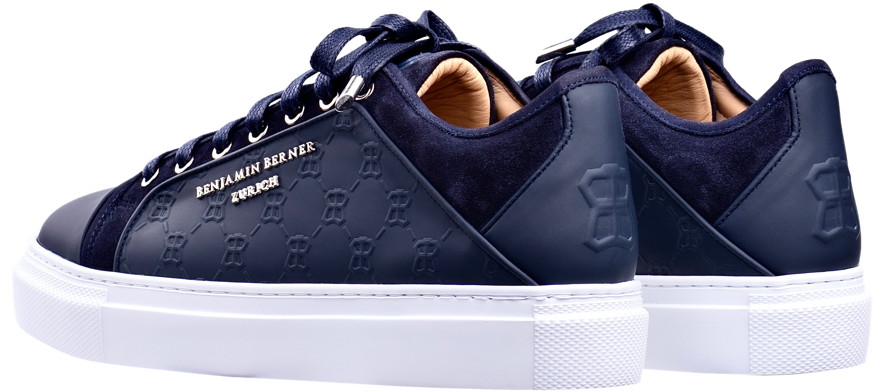 BNJ ODIN NAVY  MONOGRAM EMBOSSED MATT NAPPA