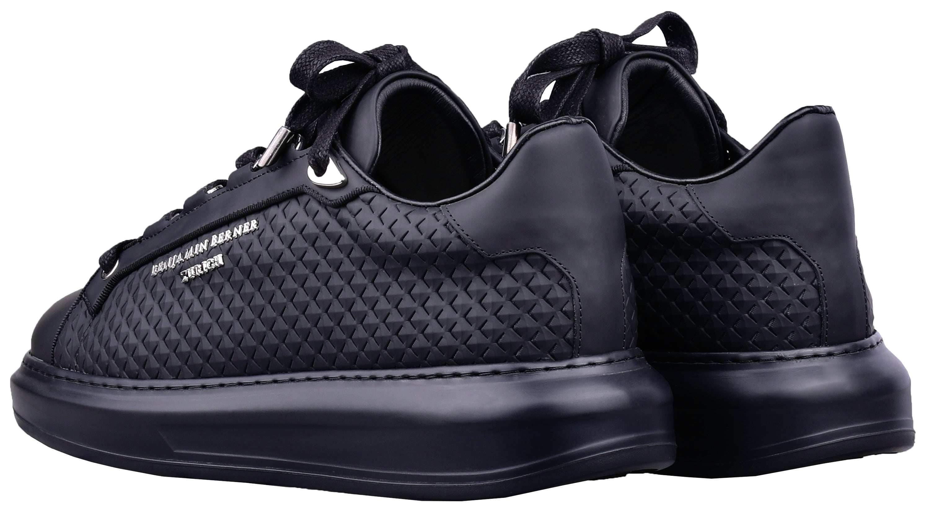 BNJ ACHILLE ALL BLACK RHOMBUS CUT