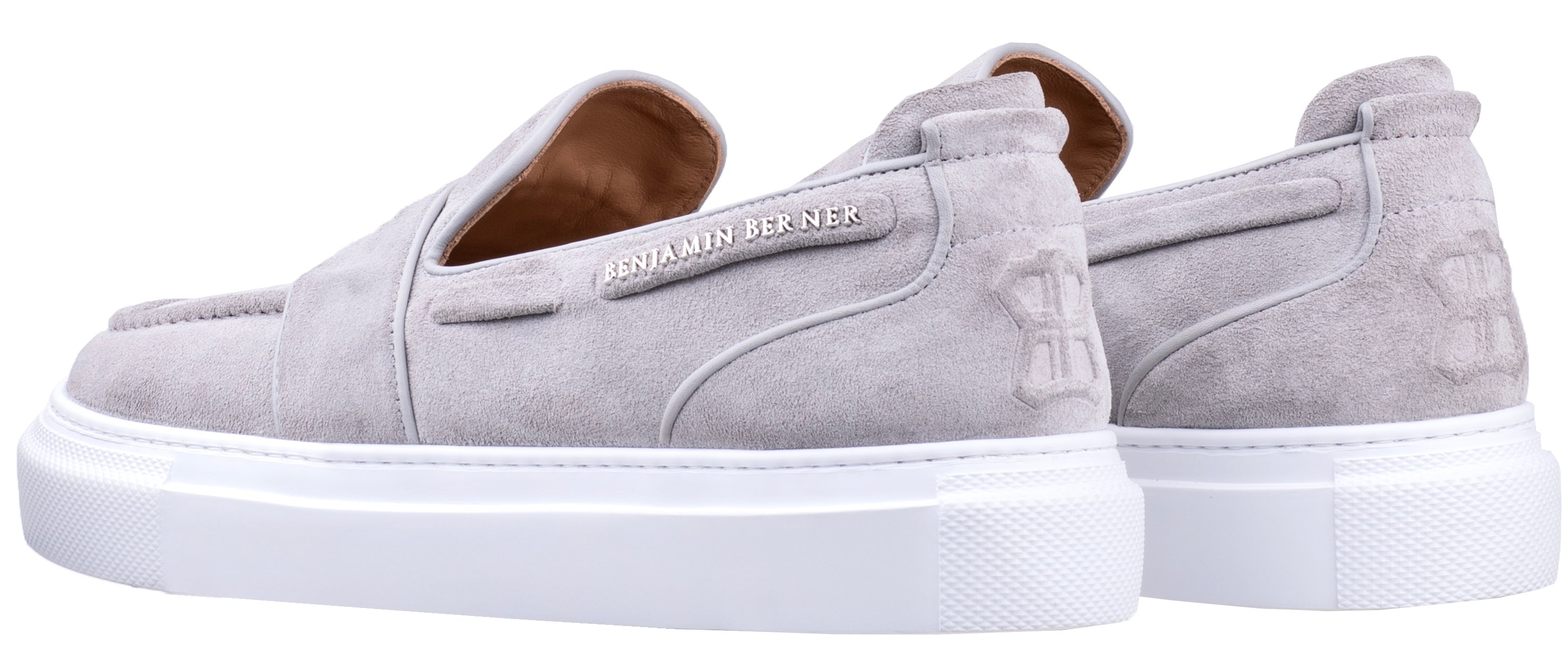 BNJ ENZO  ICE GREY  SUEDE PENNY LOAFER