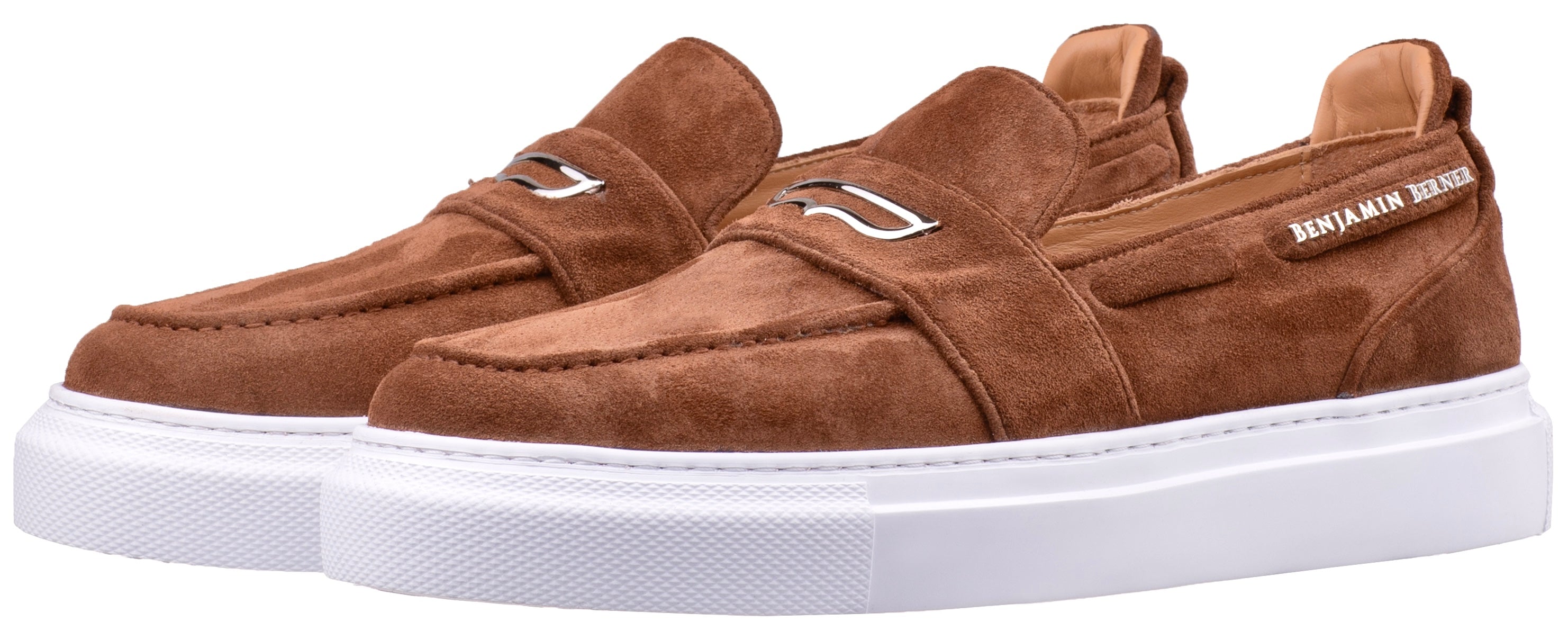 BNJ ENZO  CHESTNUT SUEDE PENNY LOAFER