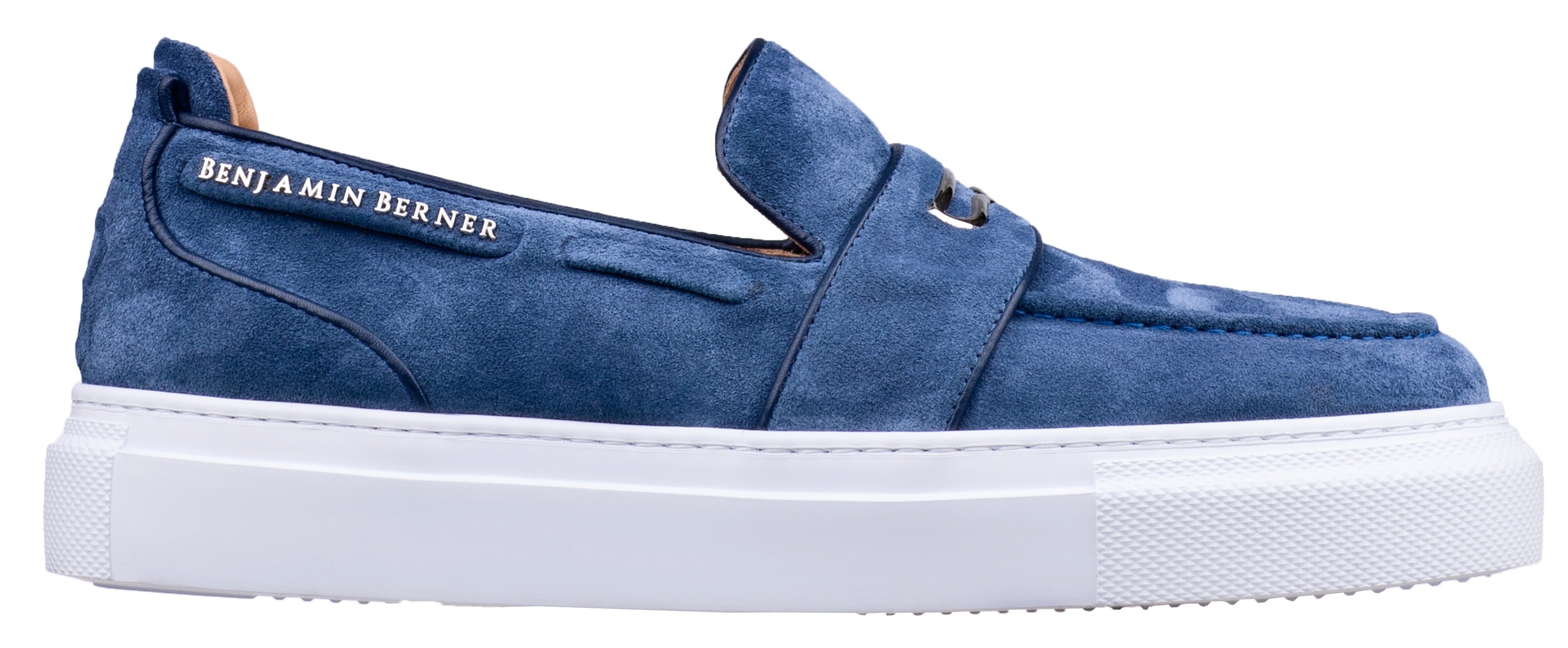 BNJ ENZO  INDIGO BLUE SUEDE PENNY LOAFER