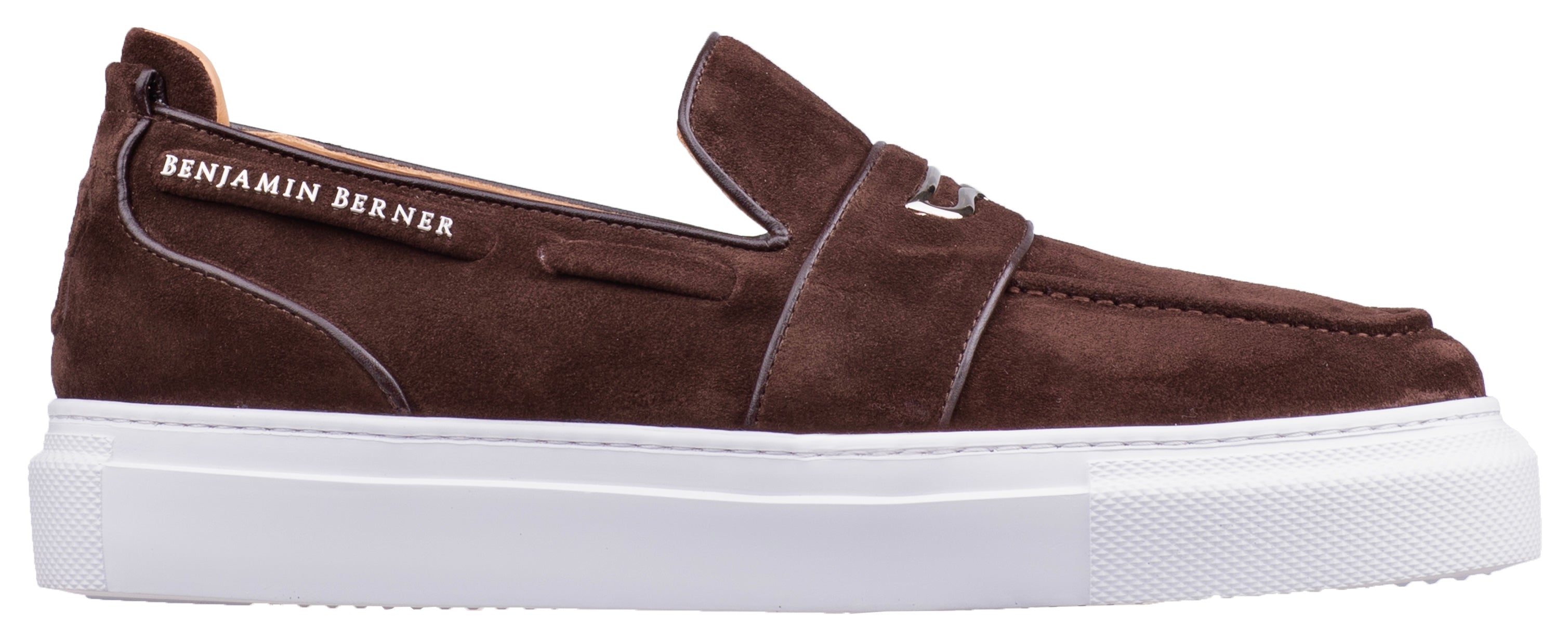 BNJ ENZO  BROWN SUEDE PENNY LOAFER