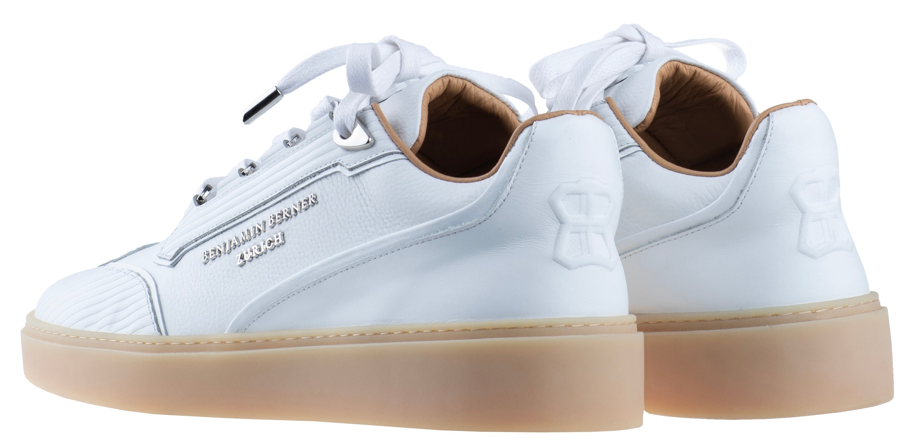 BNJ PABLO WHITE 3D STRIPED NAPPA