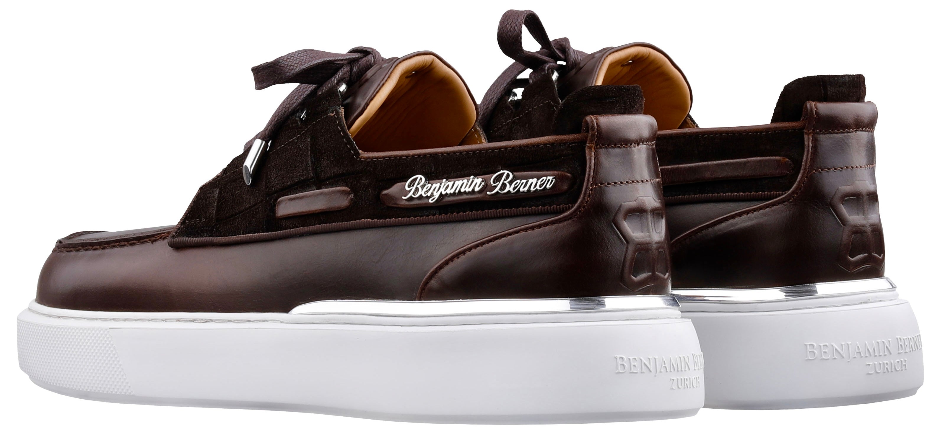 BNJ  NEPTUNE  BROWN  NAPPA -CROCODILE SUEDE