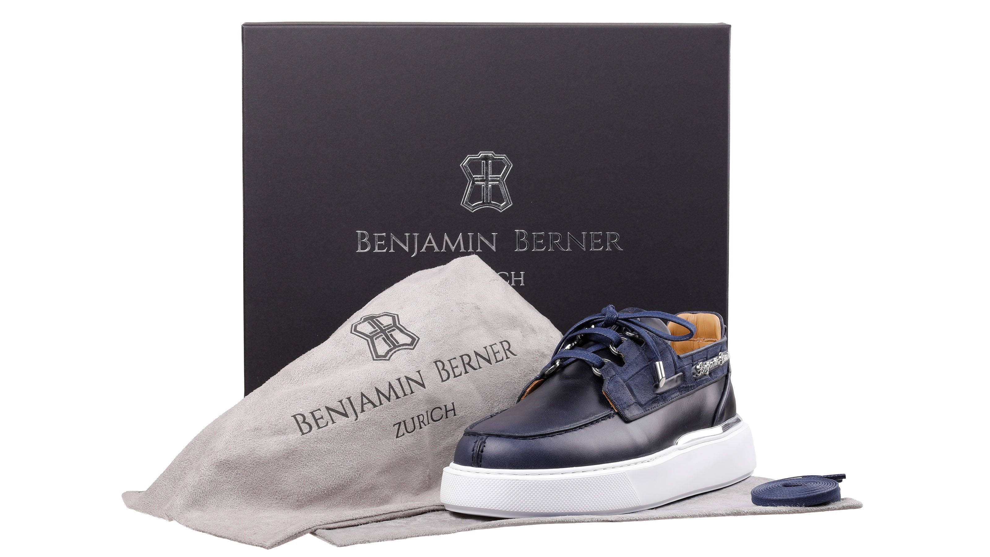 BNJ  NEPTUNE  NAVY  NAPPA -CROCODILE SUEDE