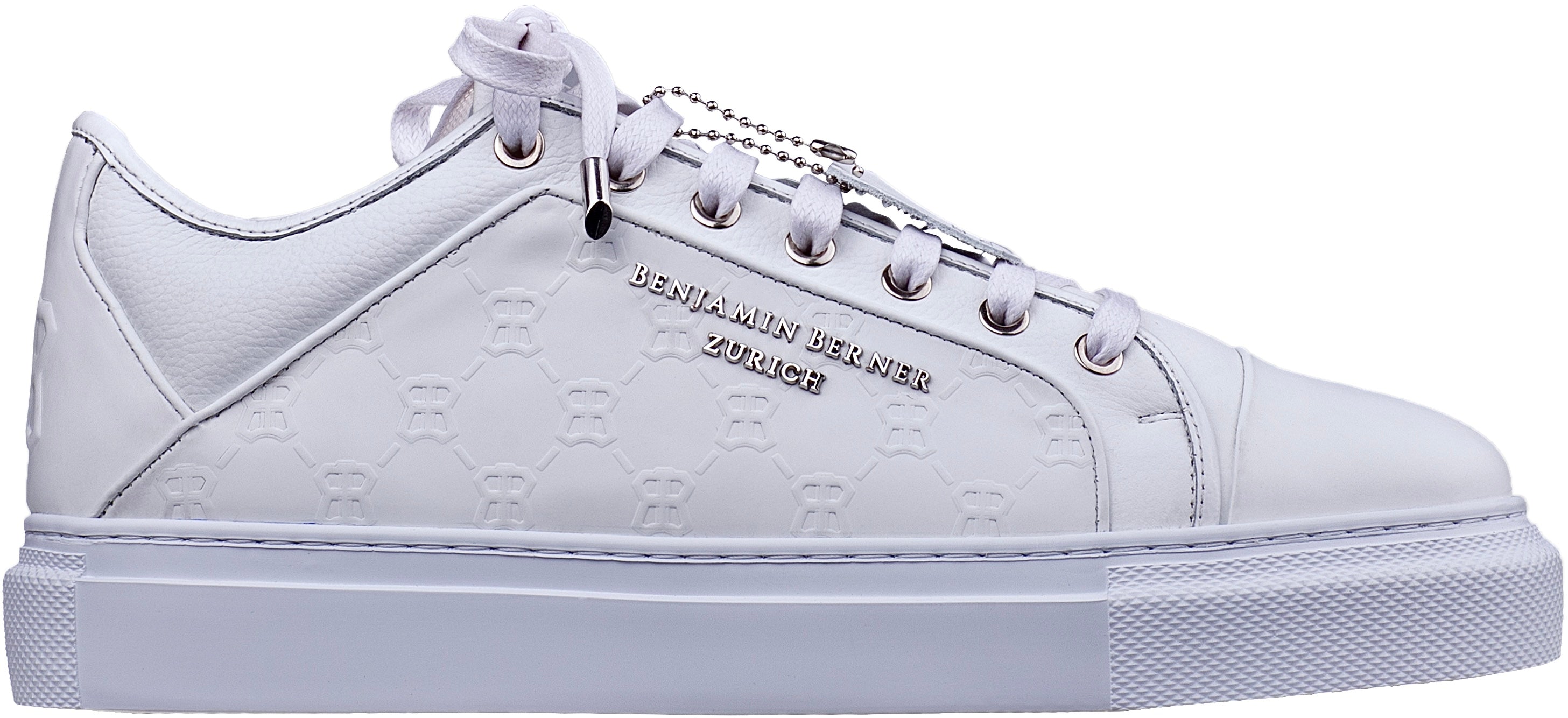 BNJ ODIN ALL WHITE  MONOGRAM EMBOSSED MATT NAPPA